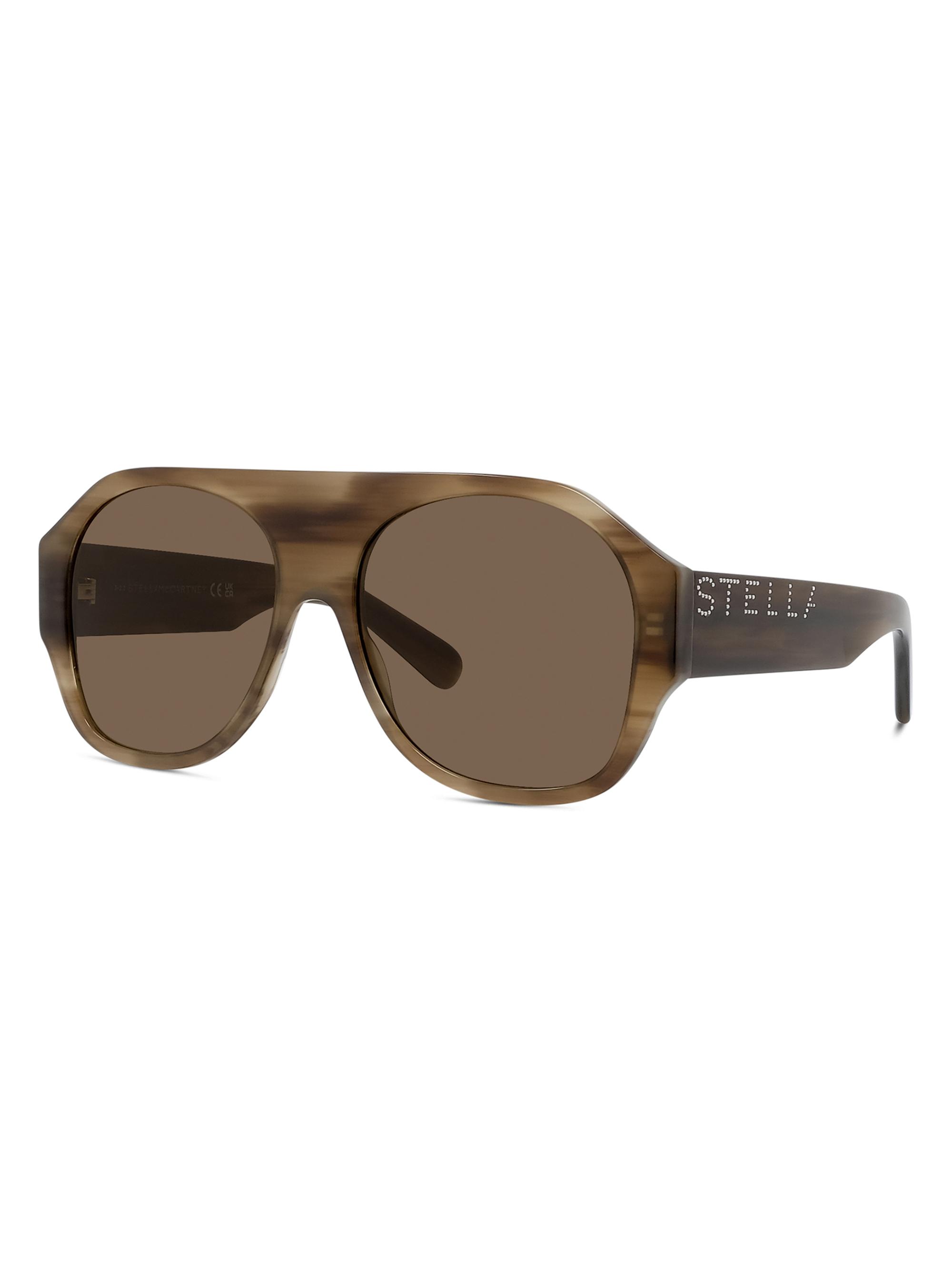 Stella McCartney Women's 56MM Shield Sunglasses - Dark Brown