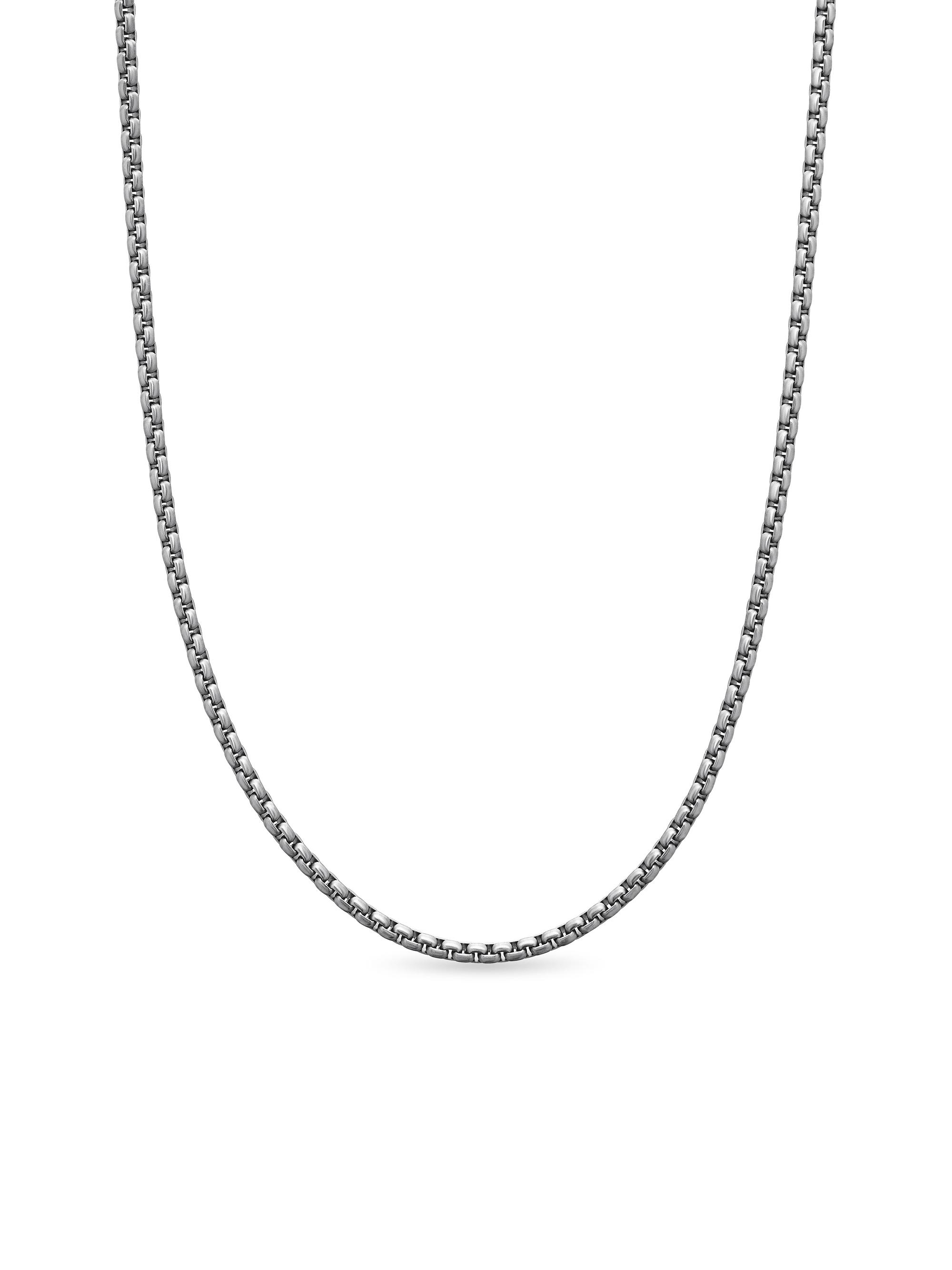 David Yurman Men's Box Chain Necklace In Titanium, 2.7mm - Titanium