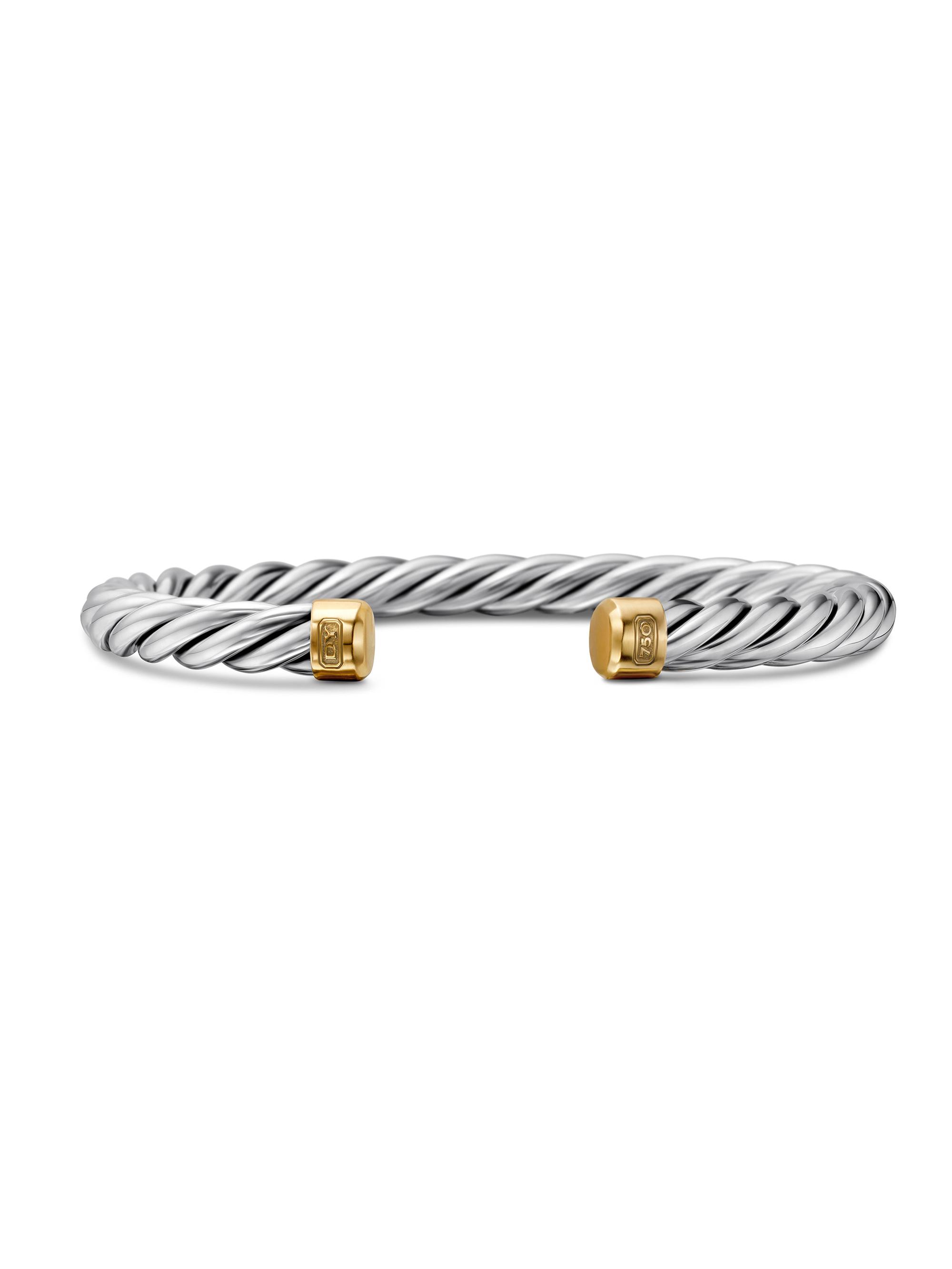 David Yurman Men's Cable Cuff Bracelet in Sterling Silver - Silver