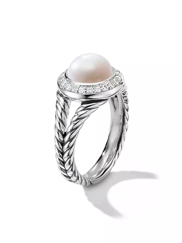 Albion Pearl Ring In Sterling Silver