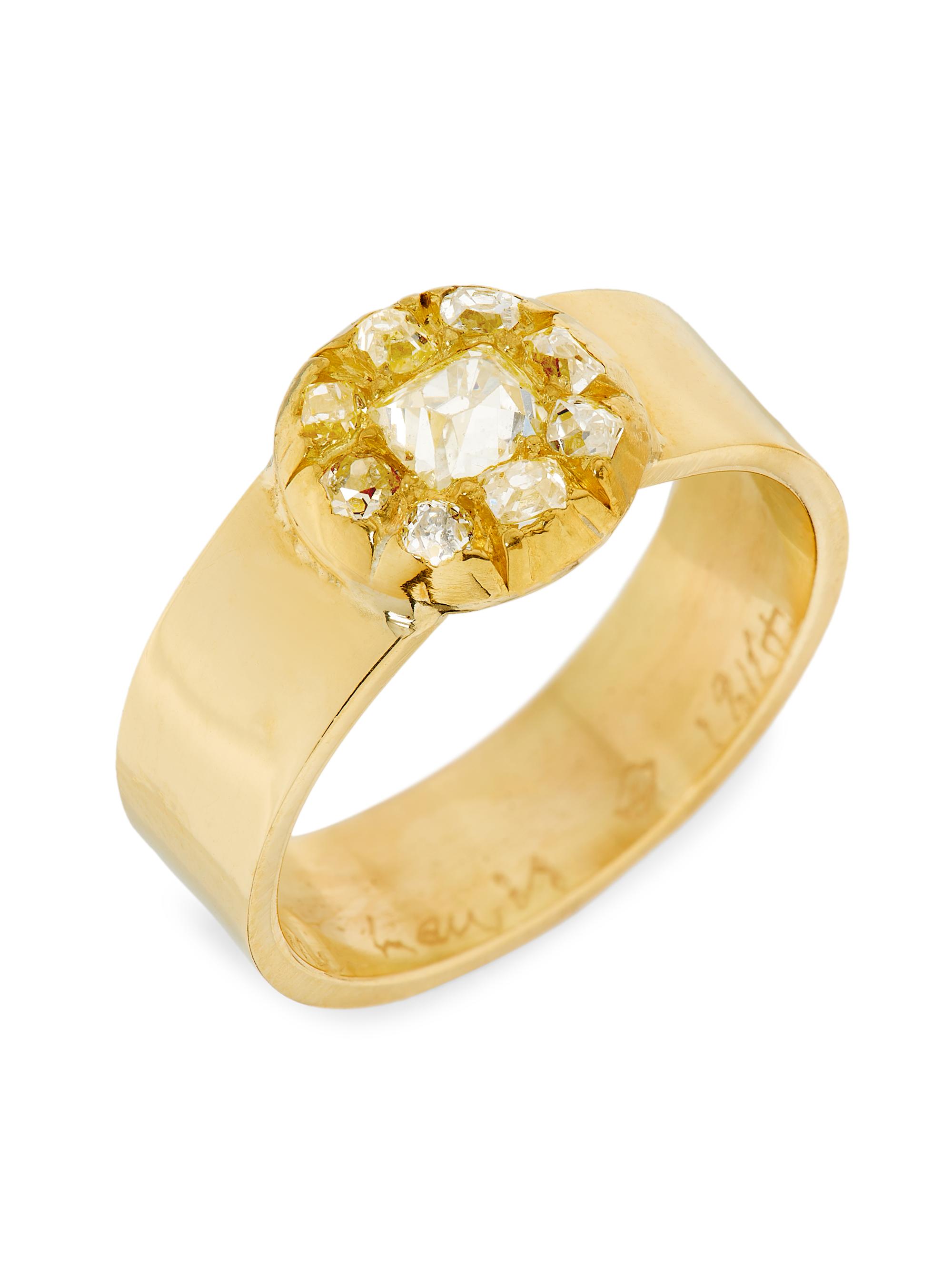 Renee Lewis Women's 18K Yellow Gold & 1.15 TCW Diamond Cluster Ring - Yellowgold