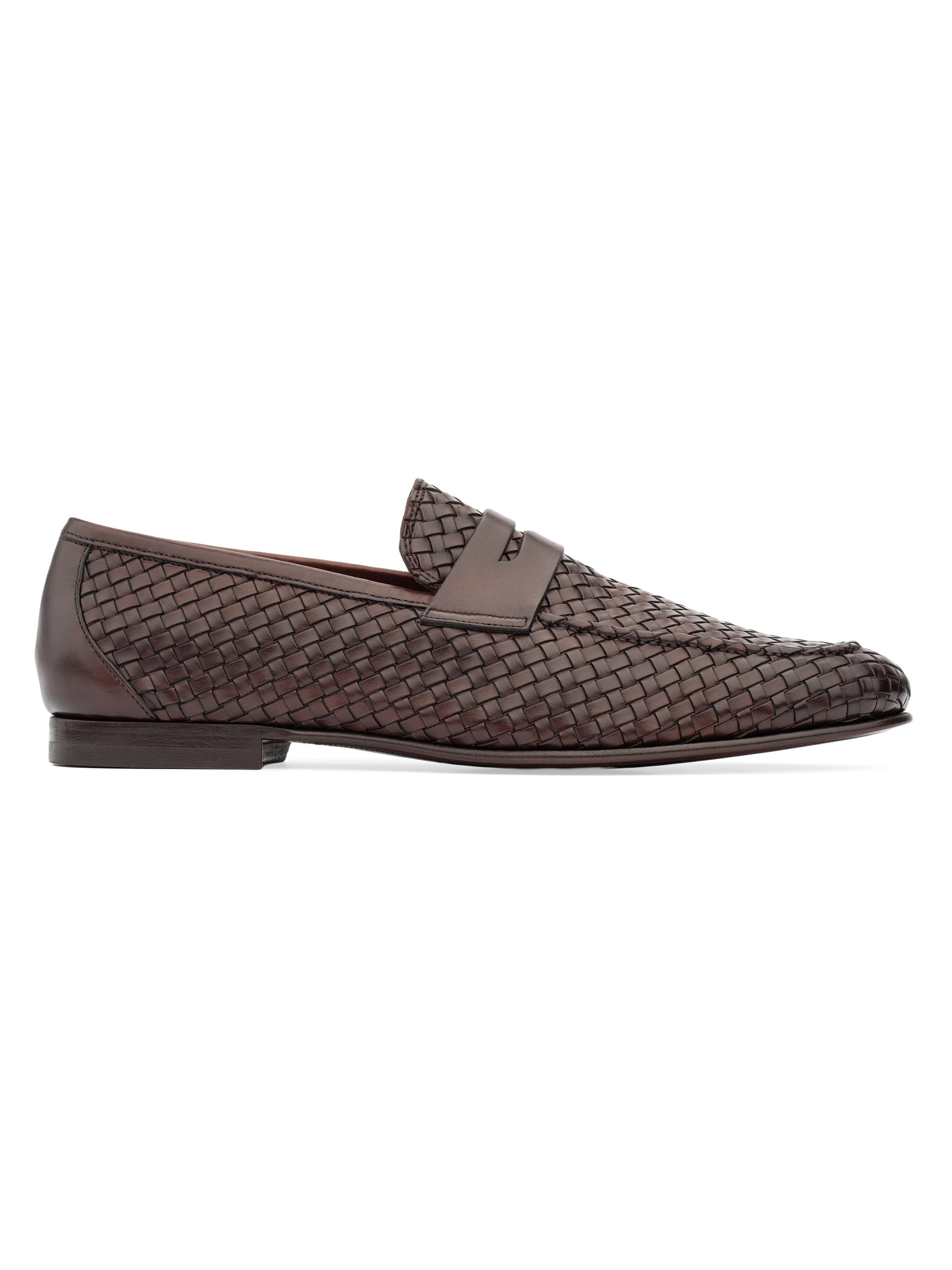 To Boot New York Men's Zenith Woven Leather Loafers - Dark Brown