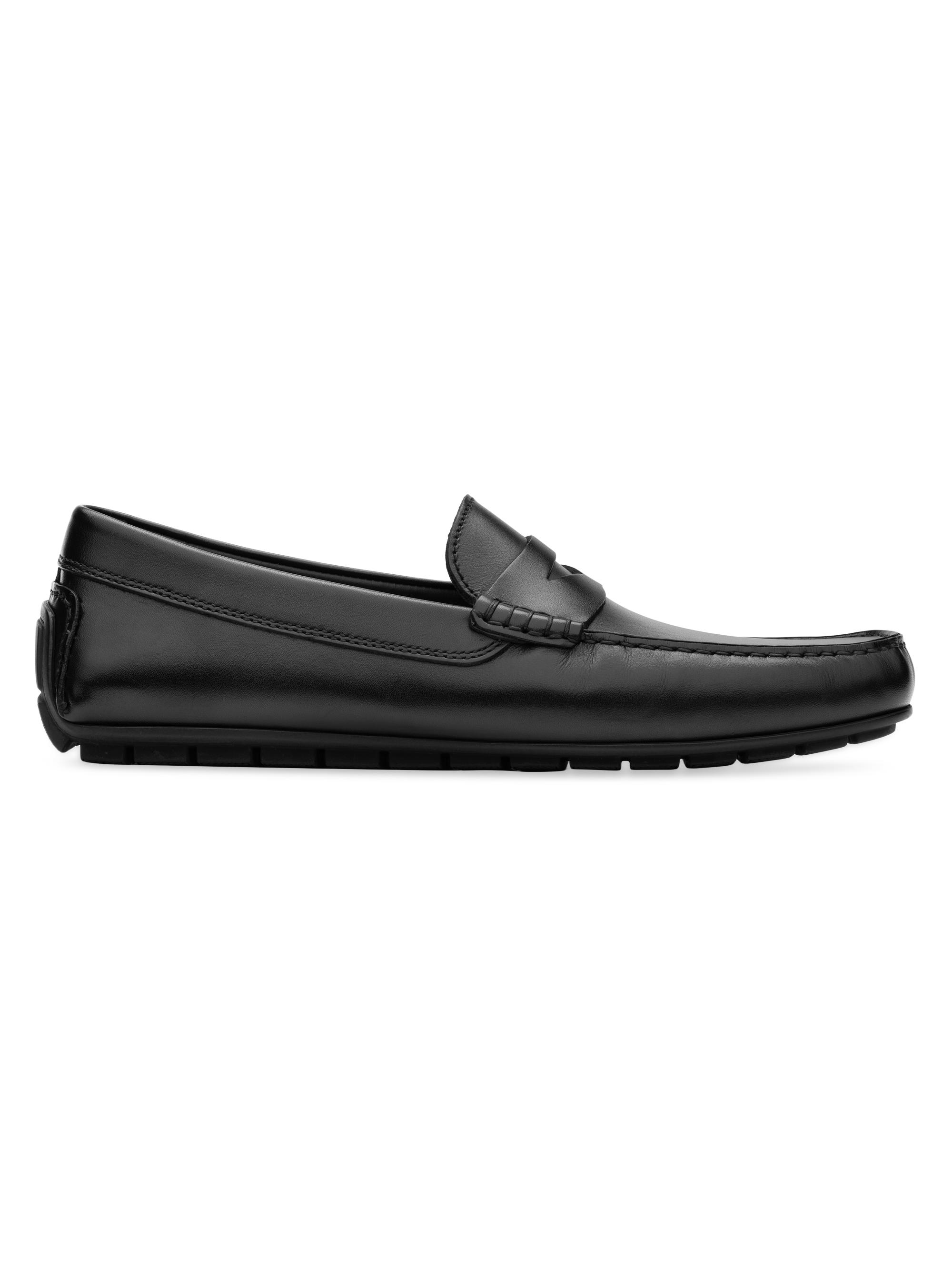 To Boot New York Men's Lucien Leather Penny Driving Loafers - Nero