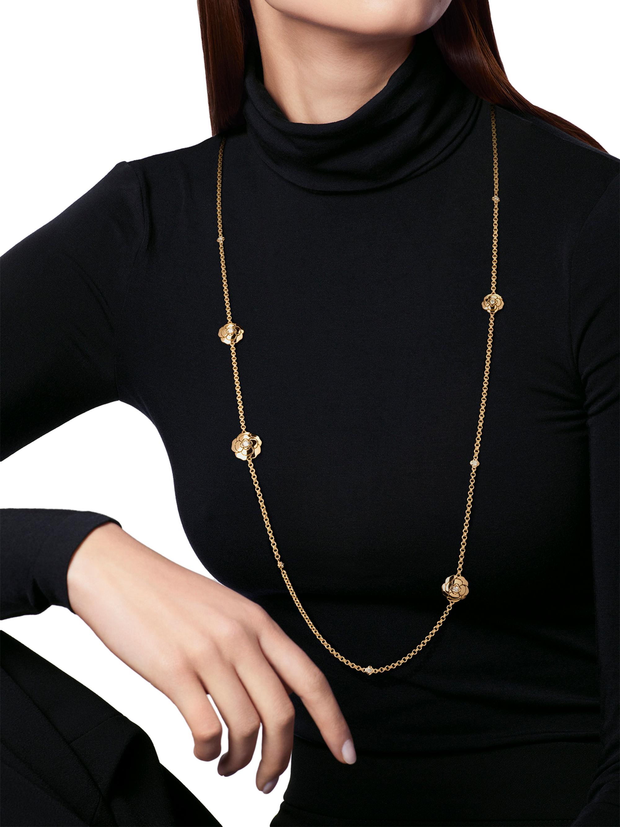 CHANEL Les Infinis De Camélia Transformable Long Necklace | Saks