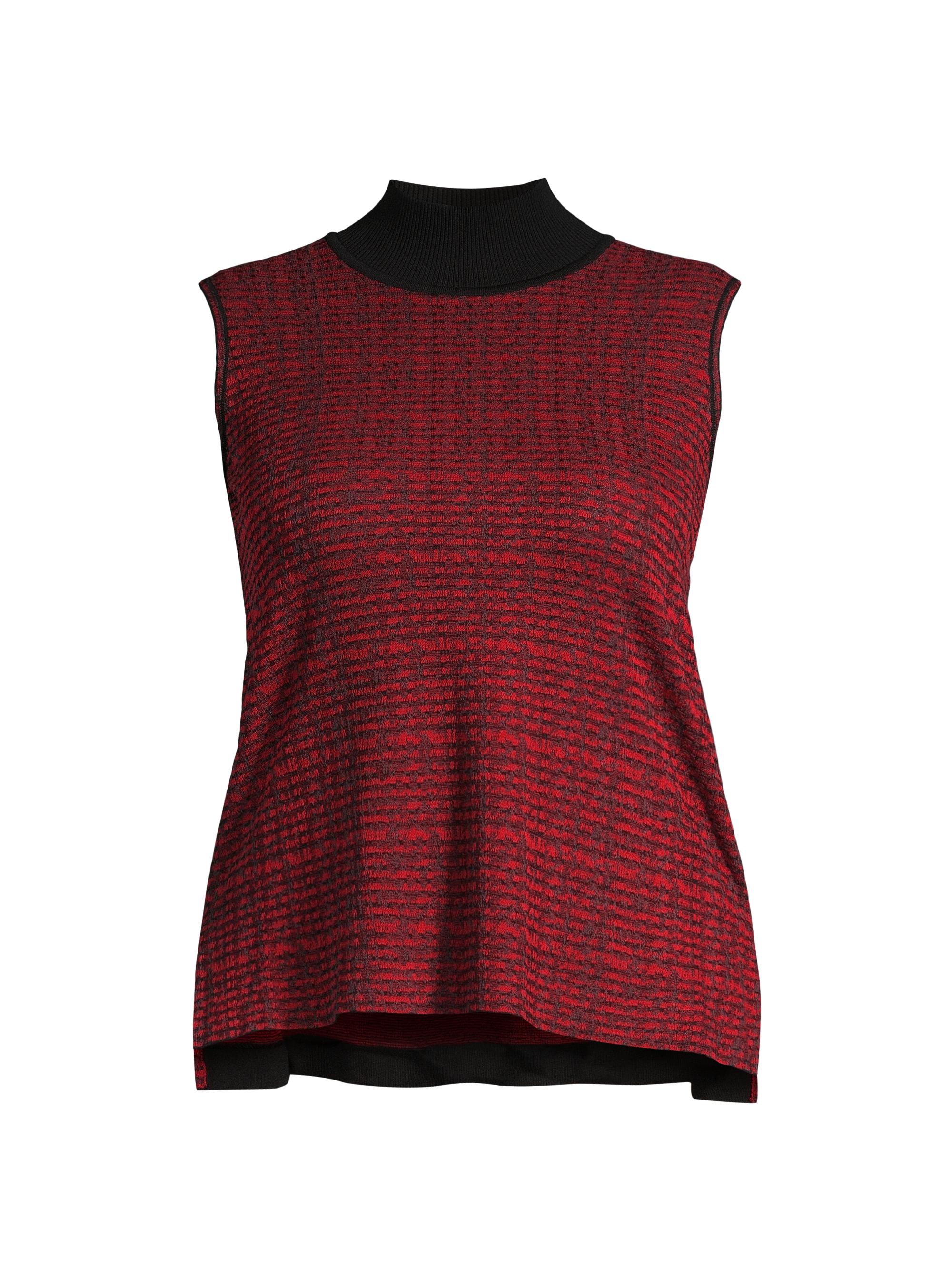 Ming Wang Women's Knit Mock Turtleneck Tank