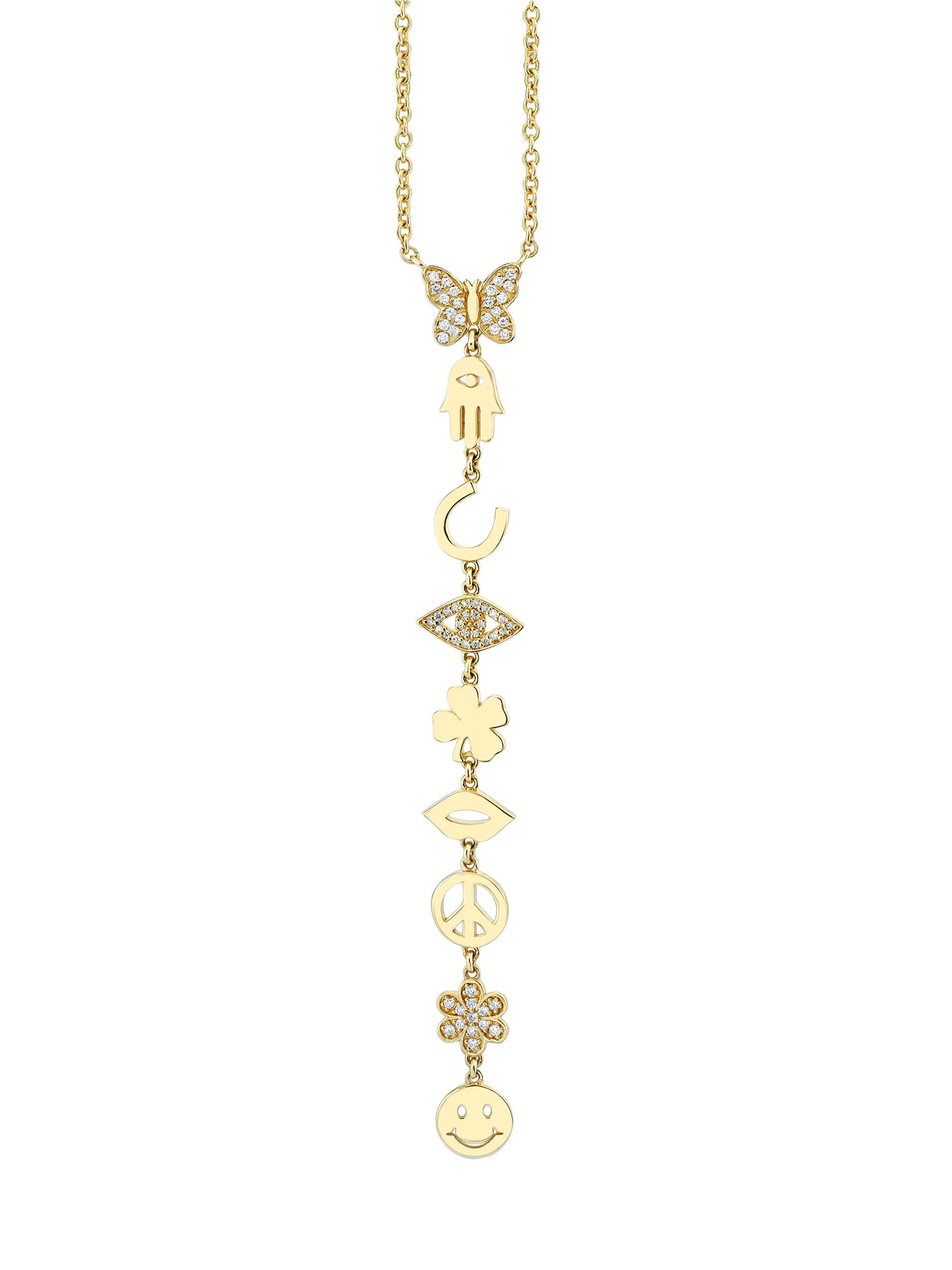Sydney Evan Women's Icon 14K Yellow Gold & 0.227 TCW Diamond Lariat Necklace - Yellow Gold