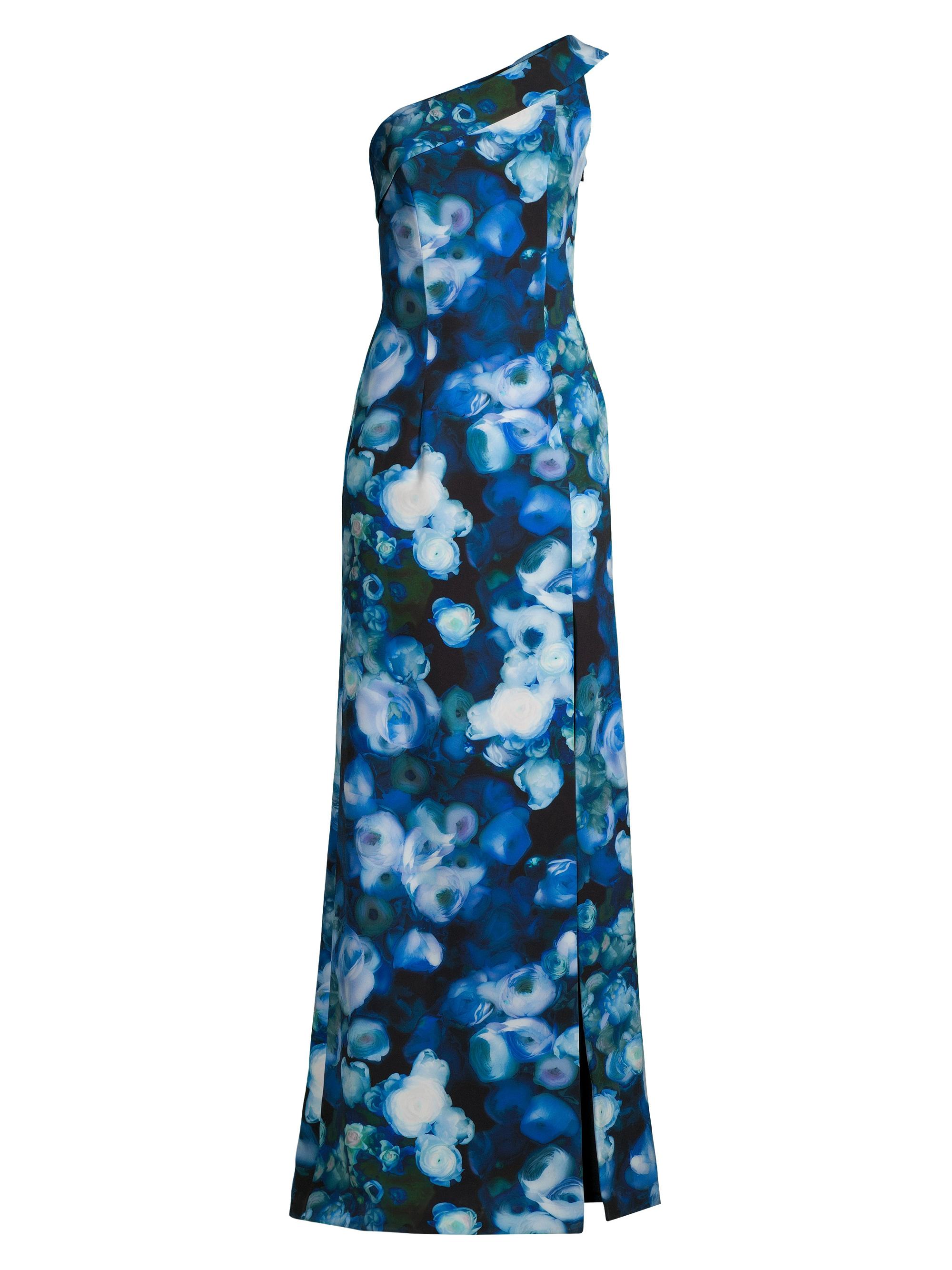 Black Halo Women's Dolan Floral One-Shoulder Gown - Cerulean Corsage