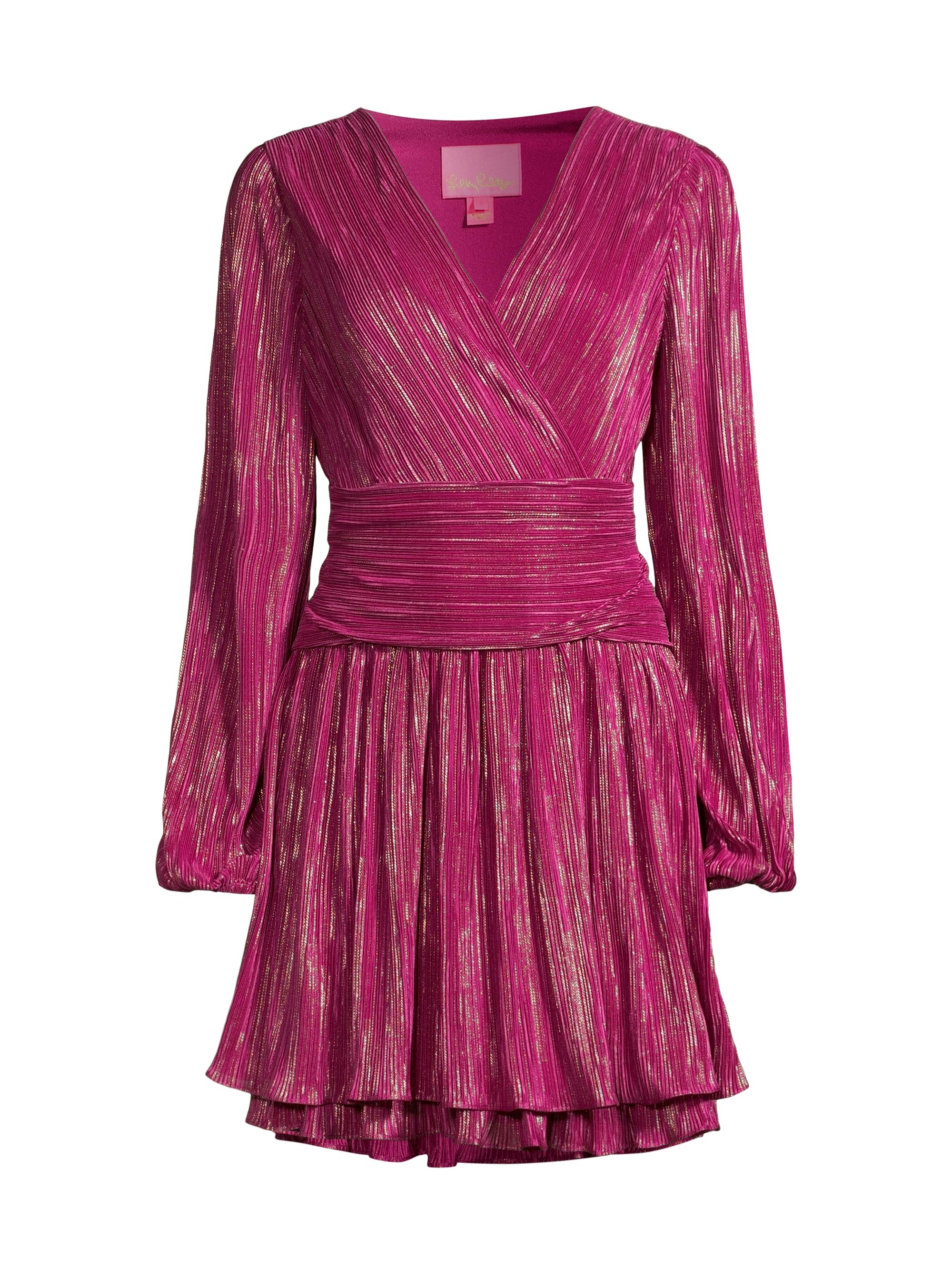 Lilly Pulitzer Women's Jessamie Metallic Ruffle Minidress - Mulberry Foil