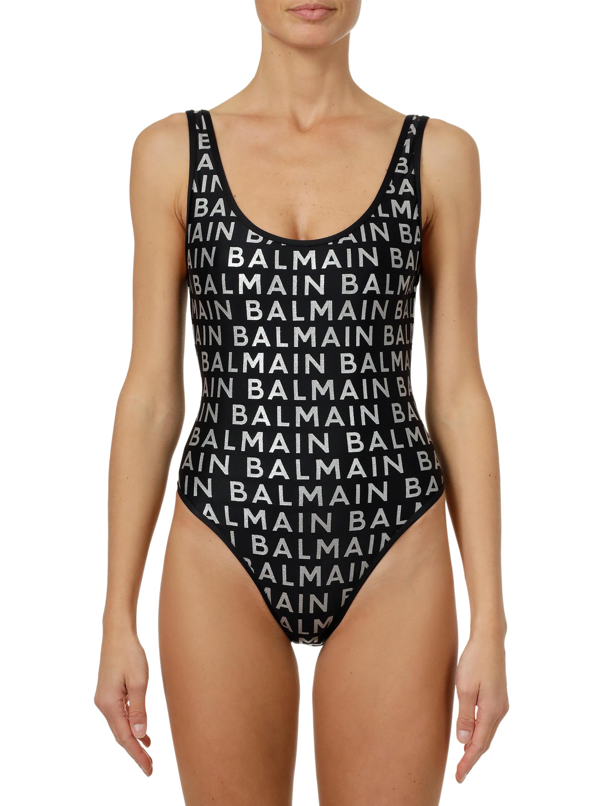 Balmain colour-block fitted swimsuit - Black