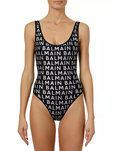 balmain Two-piece bikini set offers a sleeveless pullover top and
