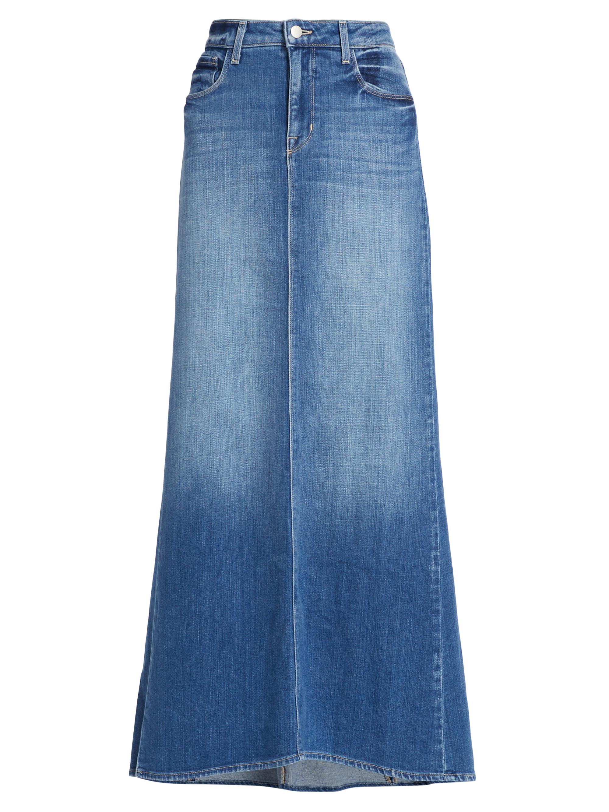 L'AGENCE Women's Kailani Mermaid Stretch-Denim Maxi Skirt - Athos