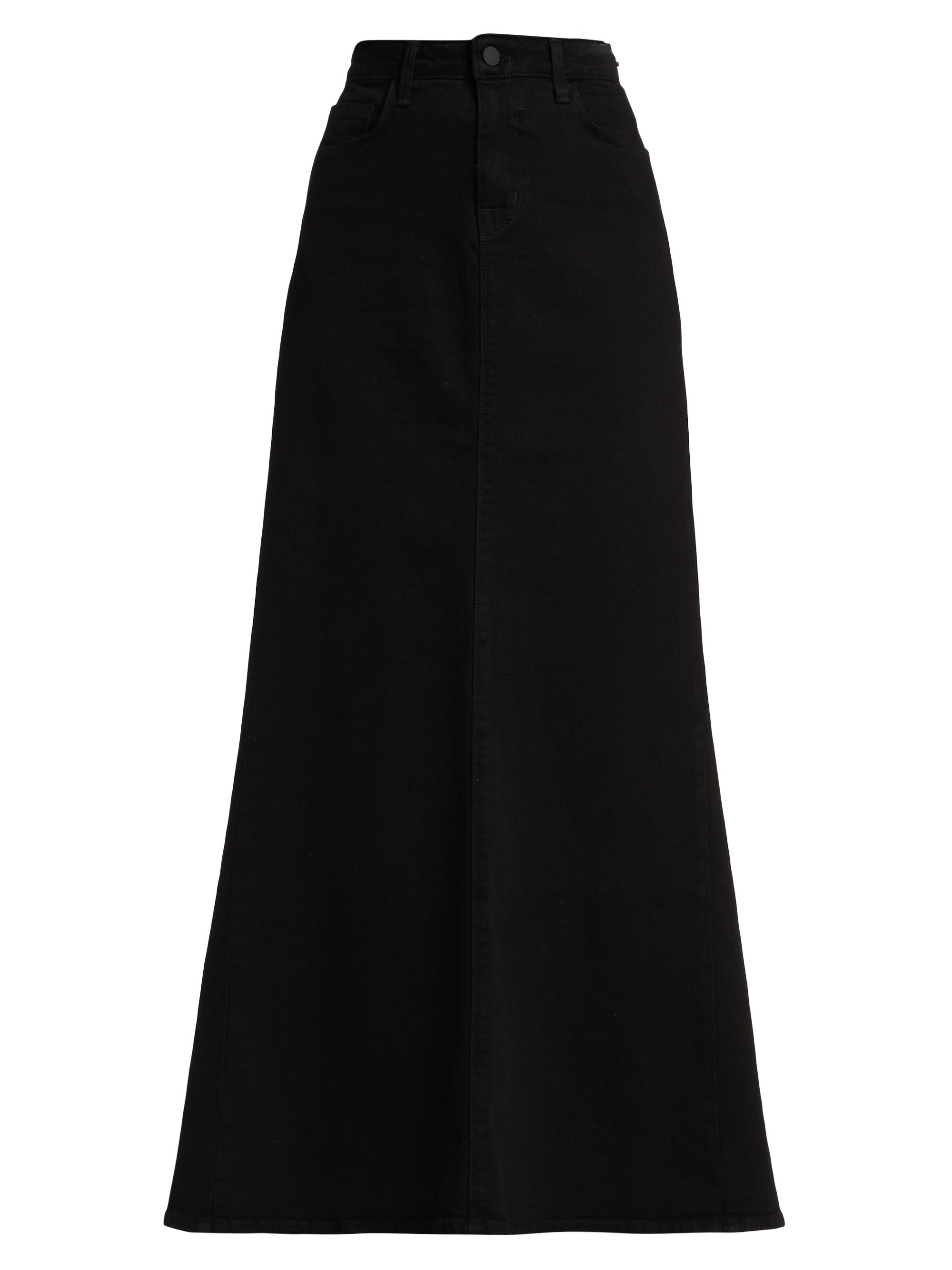 【24SS 新品】L'Appartement Denim Maxi Skirt黒 High Waisted Black Maxi Denim Skirt | Express
