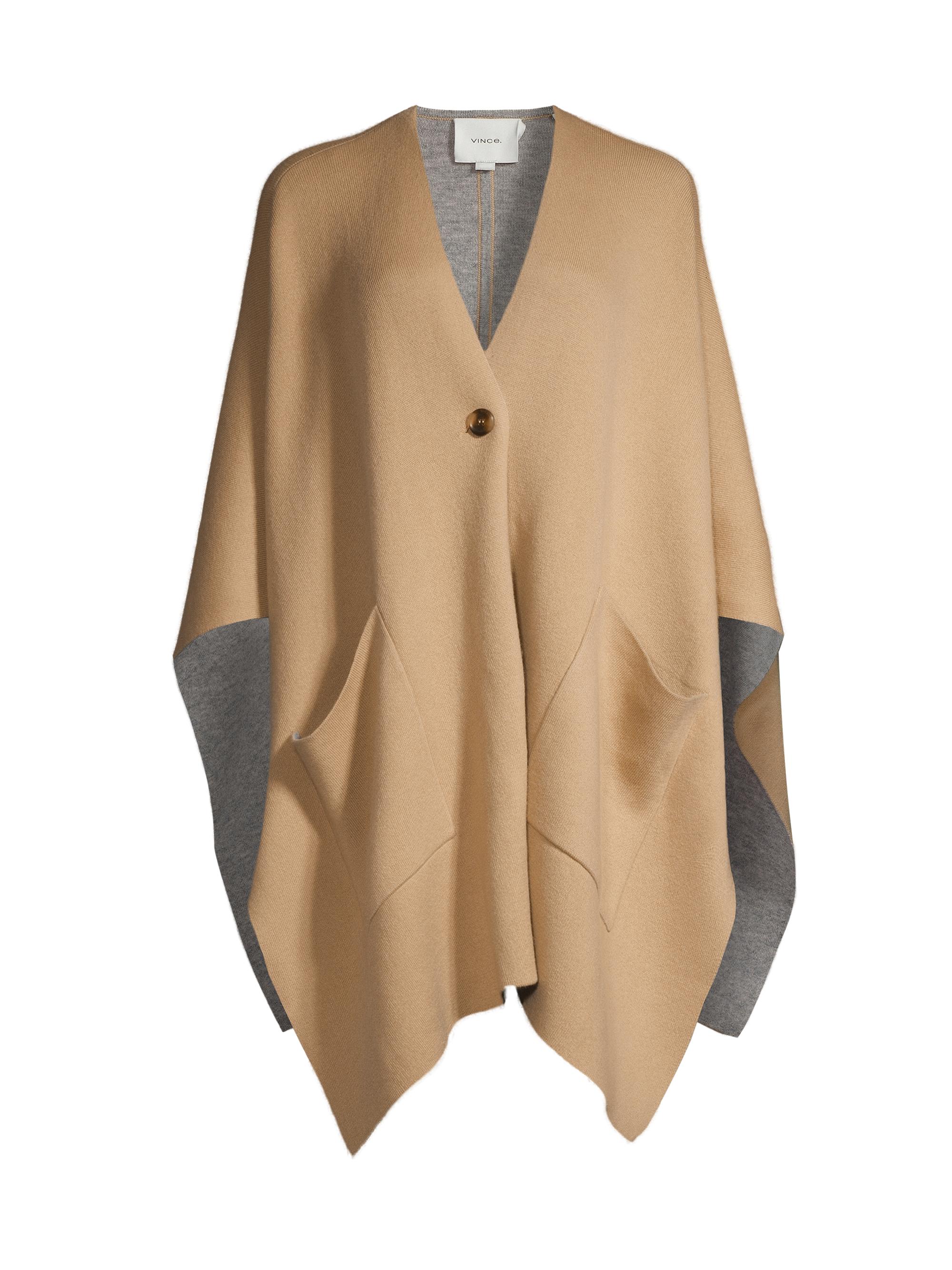 Vince Women's Double-Face Wool-Cashmere Cape - Camel Grey