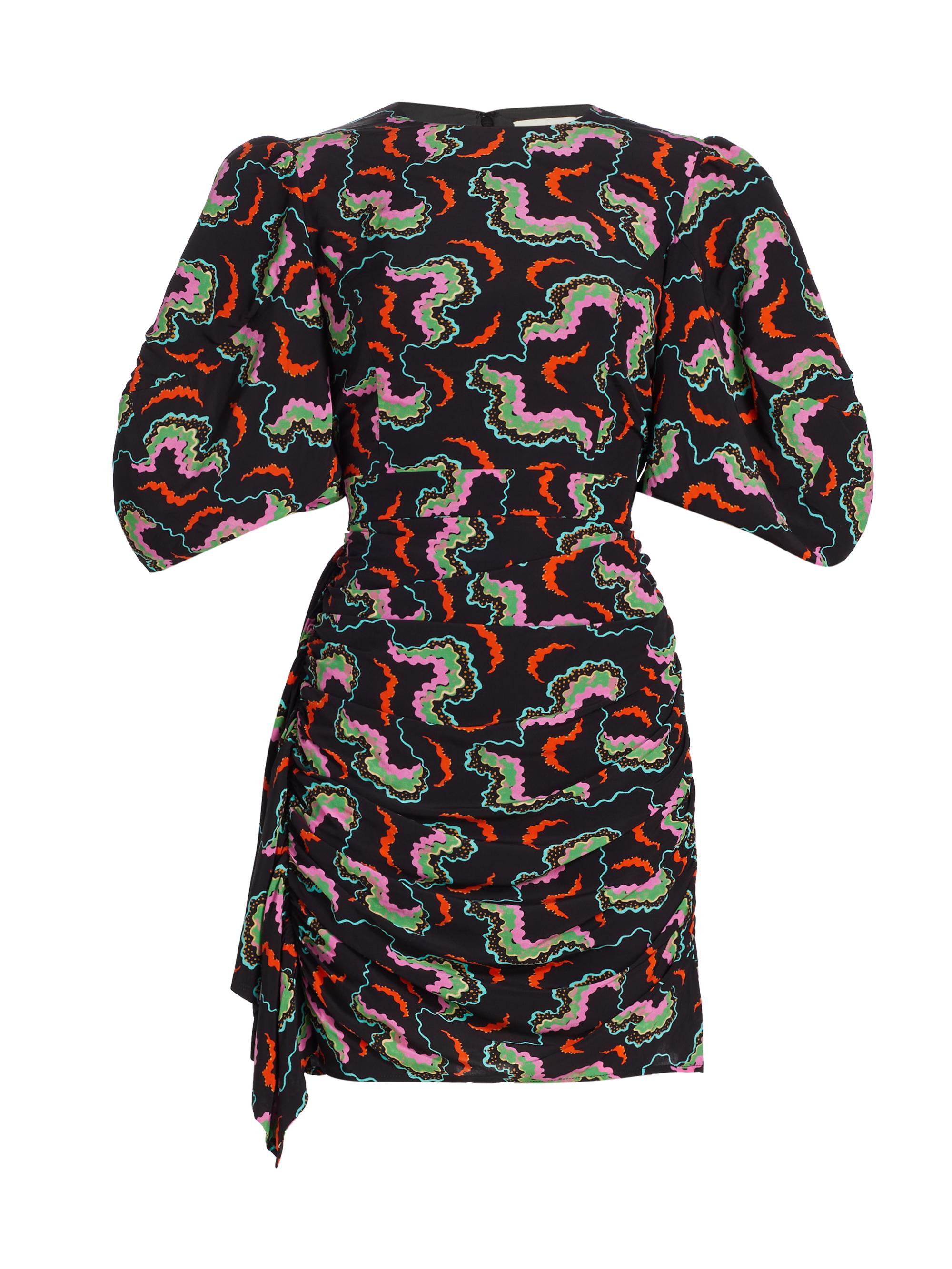 Rhode Women's Pia Printed Puff-Sleeve Minidress - Soundwave
