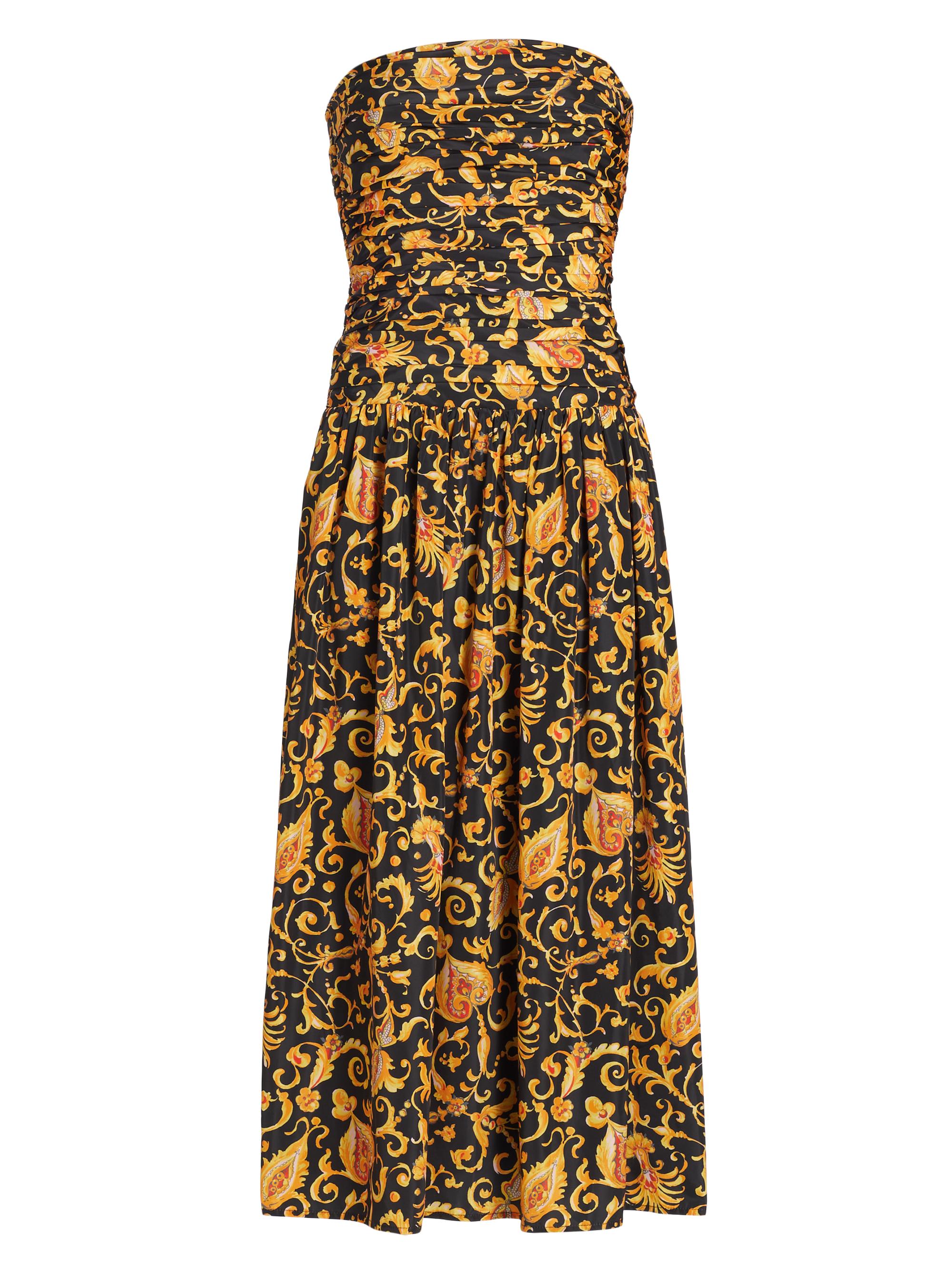 Rhode Women's Selma Baroque-Print Strapless Midi-Dress - Baroque Heart