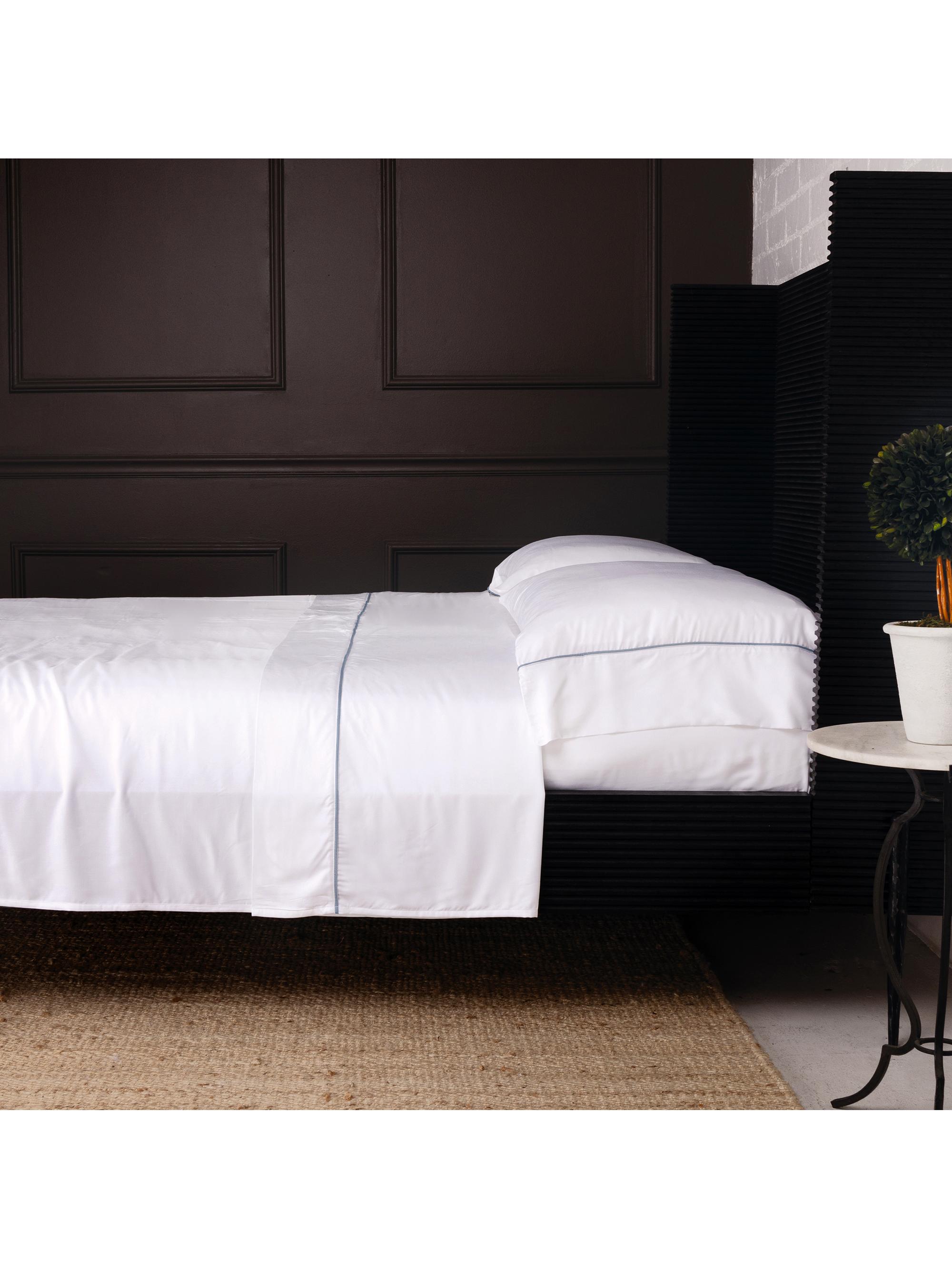 Pom Pom at Home Sheena Sateen Sheet Set - White French Blue King