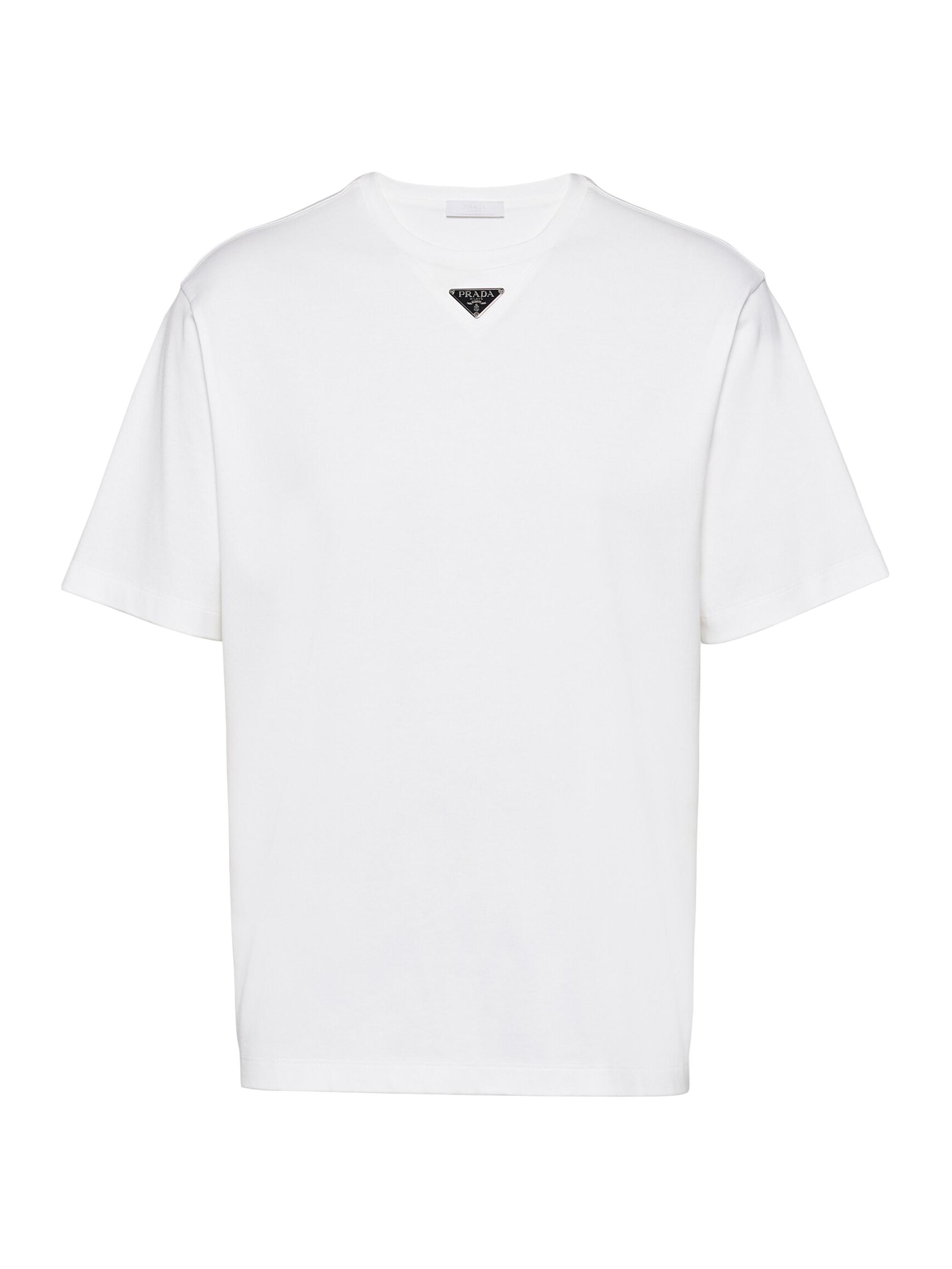 Valentino Garavani Cotton T-Shirt with Metallic V Detail | Saks