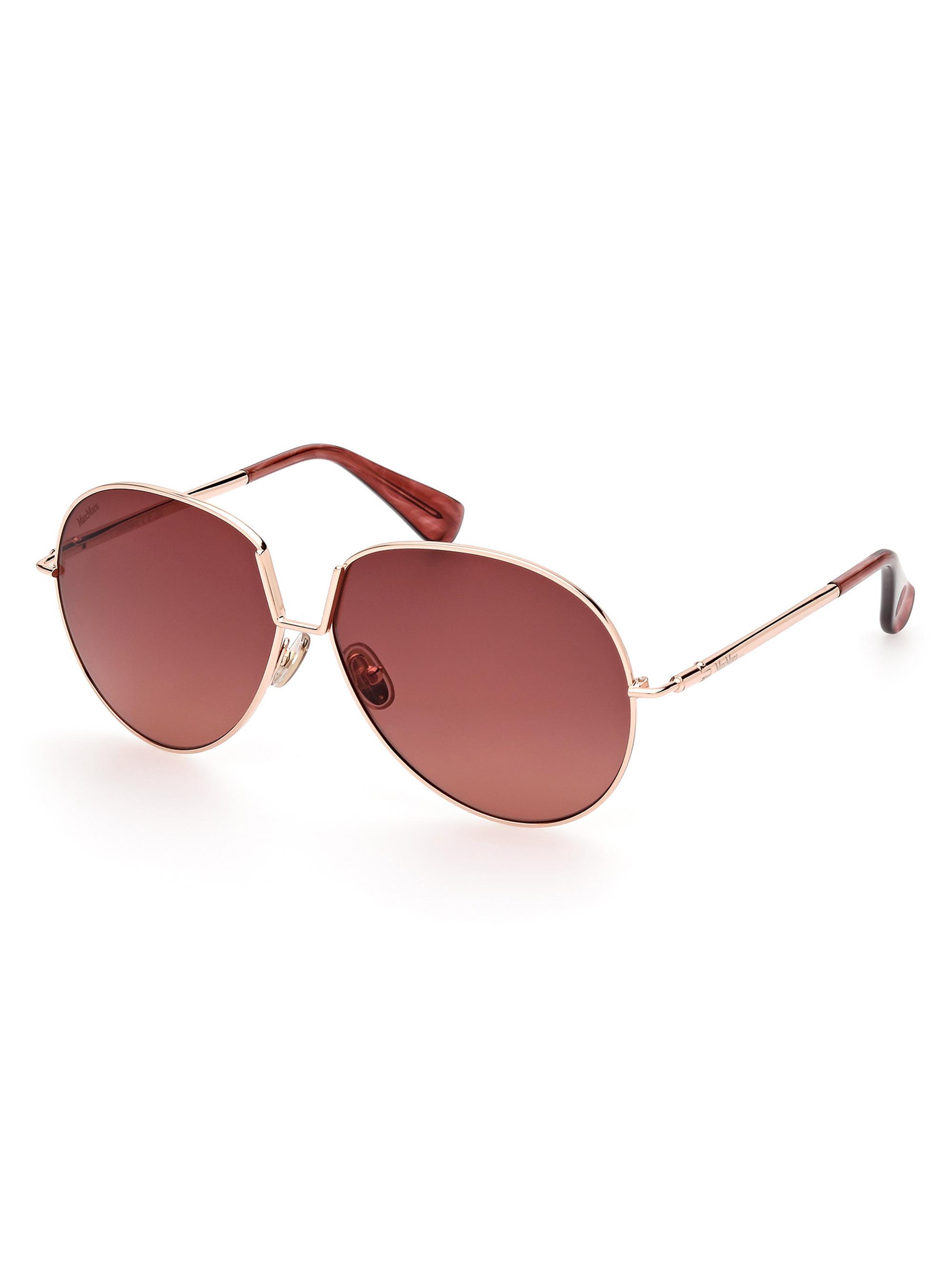 Max Mara Women's Design8 60MM Aviator Sunglasses - Rose Gold Brown