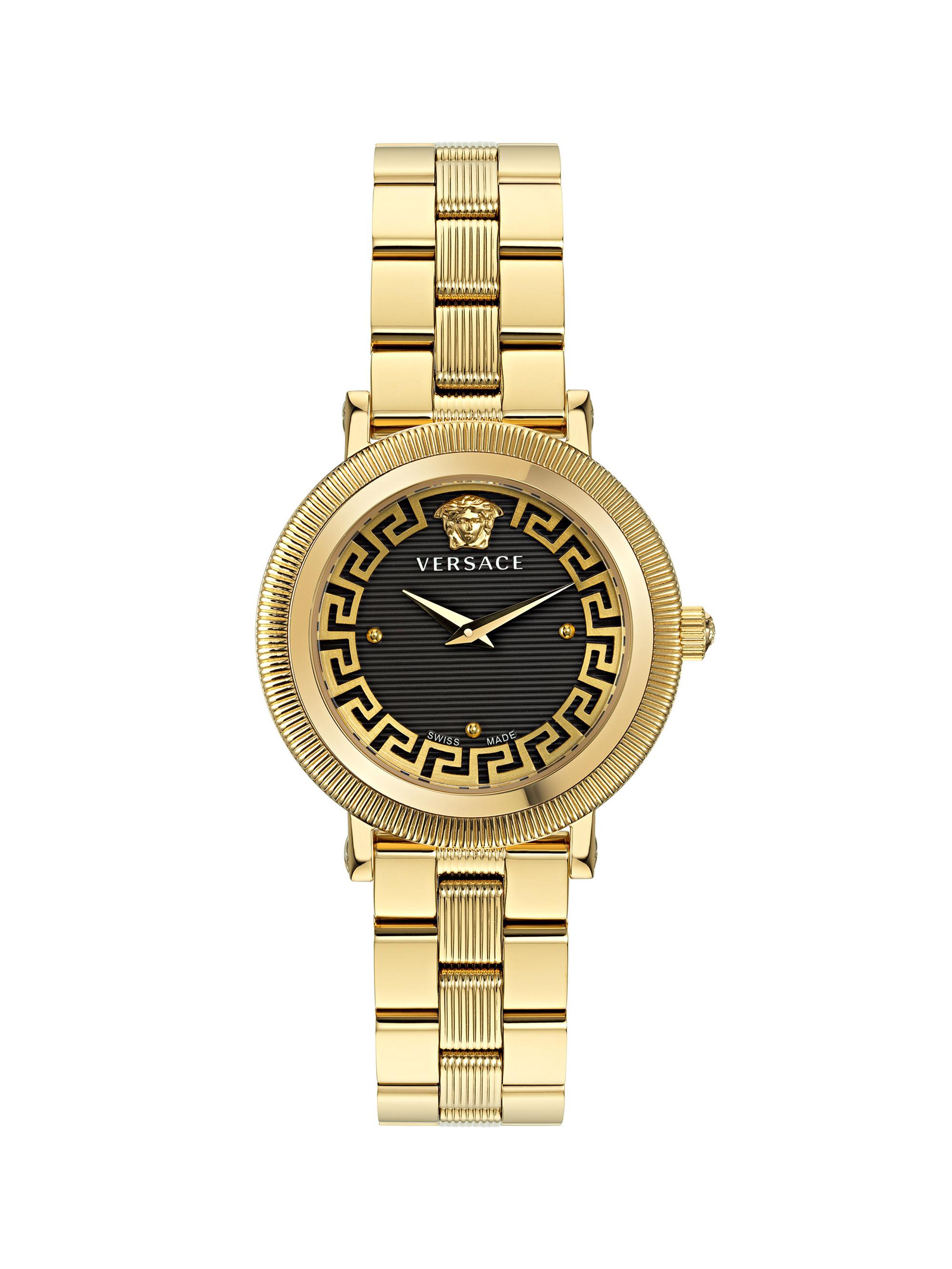 Versace Men's Greca Flourish IP Yellow Gold Stainless Steel Bracelet Watch/35MM - Yellow Gold