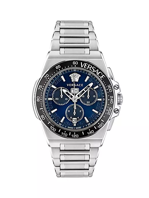 Versace - Greca Extreme Chrono Stainless Steel Bracelet Watch/45MM