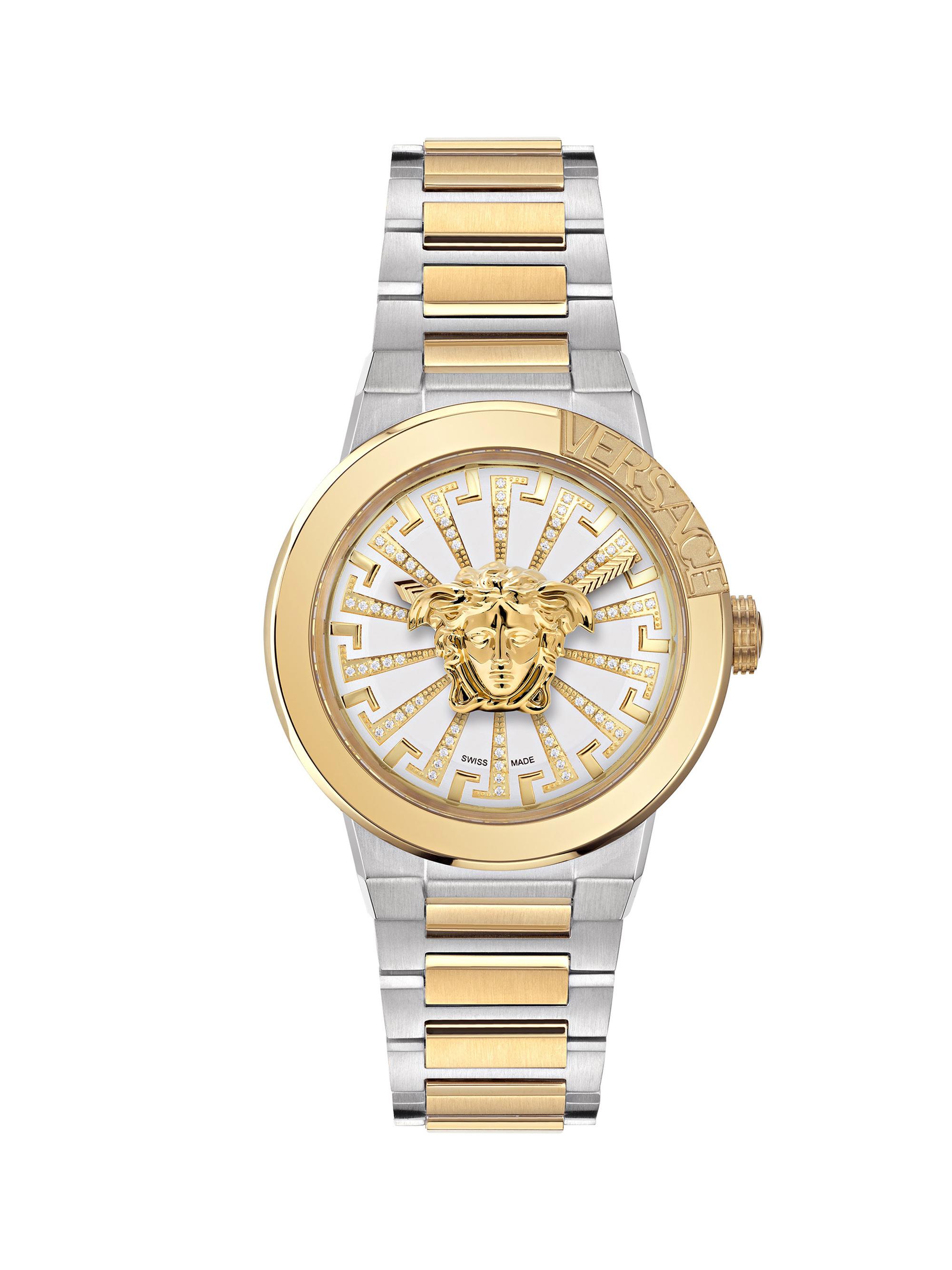 Versace Men's Medusa Infinite Diamond & Stainless Steel Bracelet Watch/38MM - Two Tone