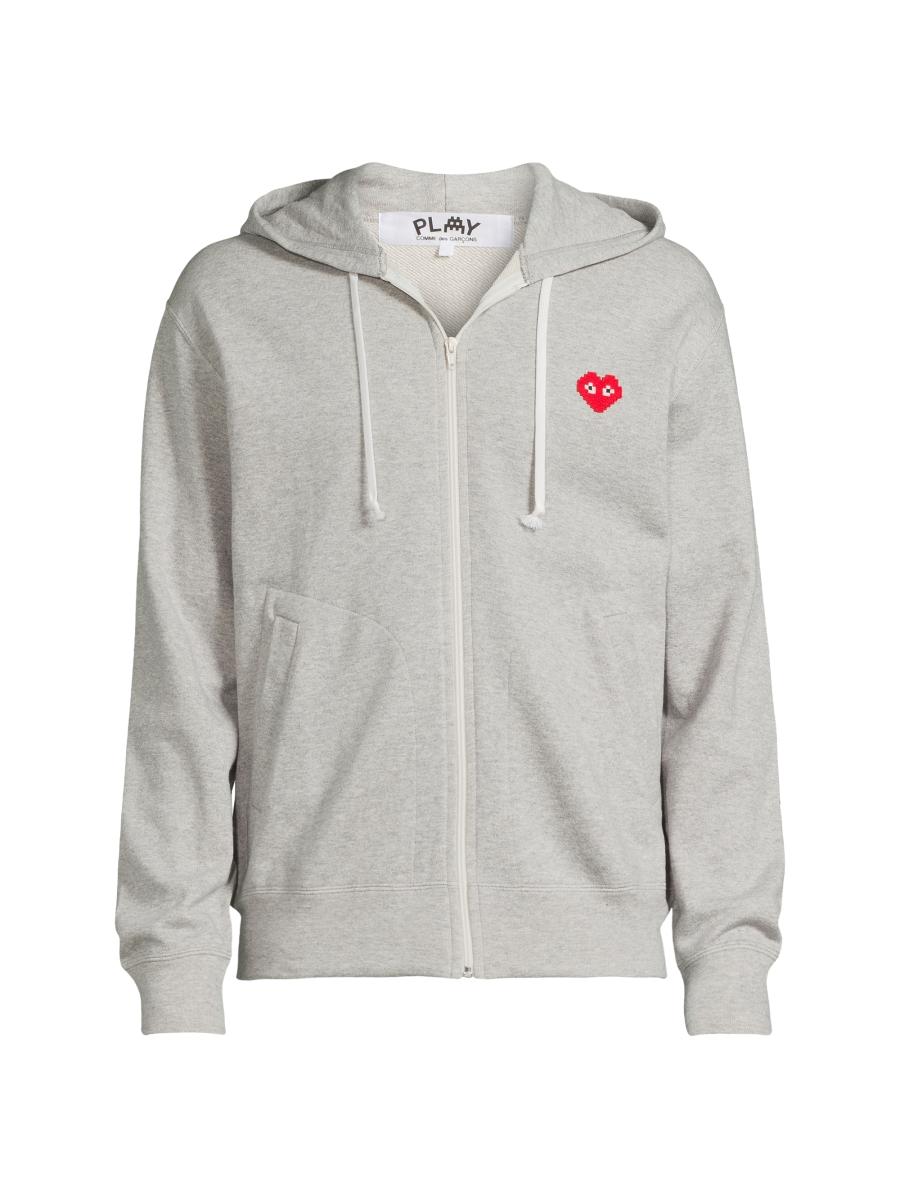 ☆COMME des GARCONS☆ Women's Archive Logo Fleece Hoodie Nav Comme des Garçons PLAY Invader Heart Cotton Hoodie | Saks