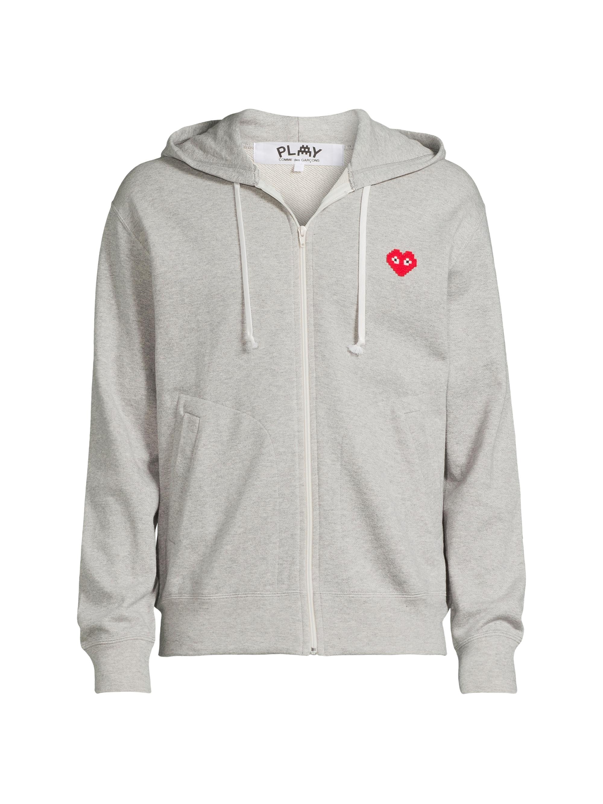 Comme des Garçons PLAY Invader Heart Cotton Hoodie | Saks Fifth Avenue
