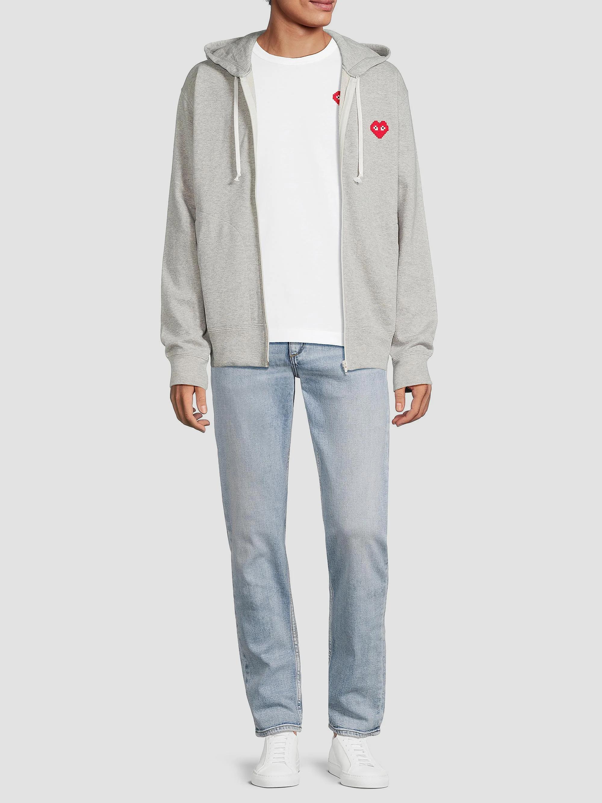 Comme des Garçons PLAY Invader Heart Cotton Hoodie | Saks Fifth Avenue