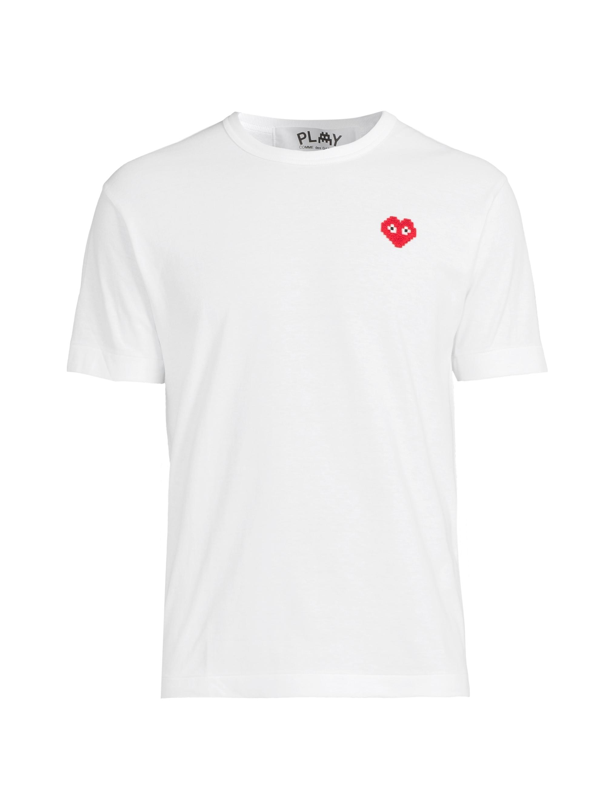 Comme des Garçons PLAY Men's Play Invader Heart Cotton T-Shirt - Black