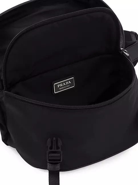 Prada Re-Nylon & Saffiano Leather Shoulder Bag - Black Messenger