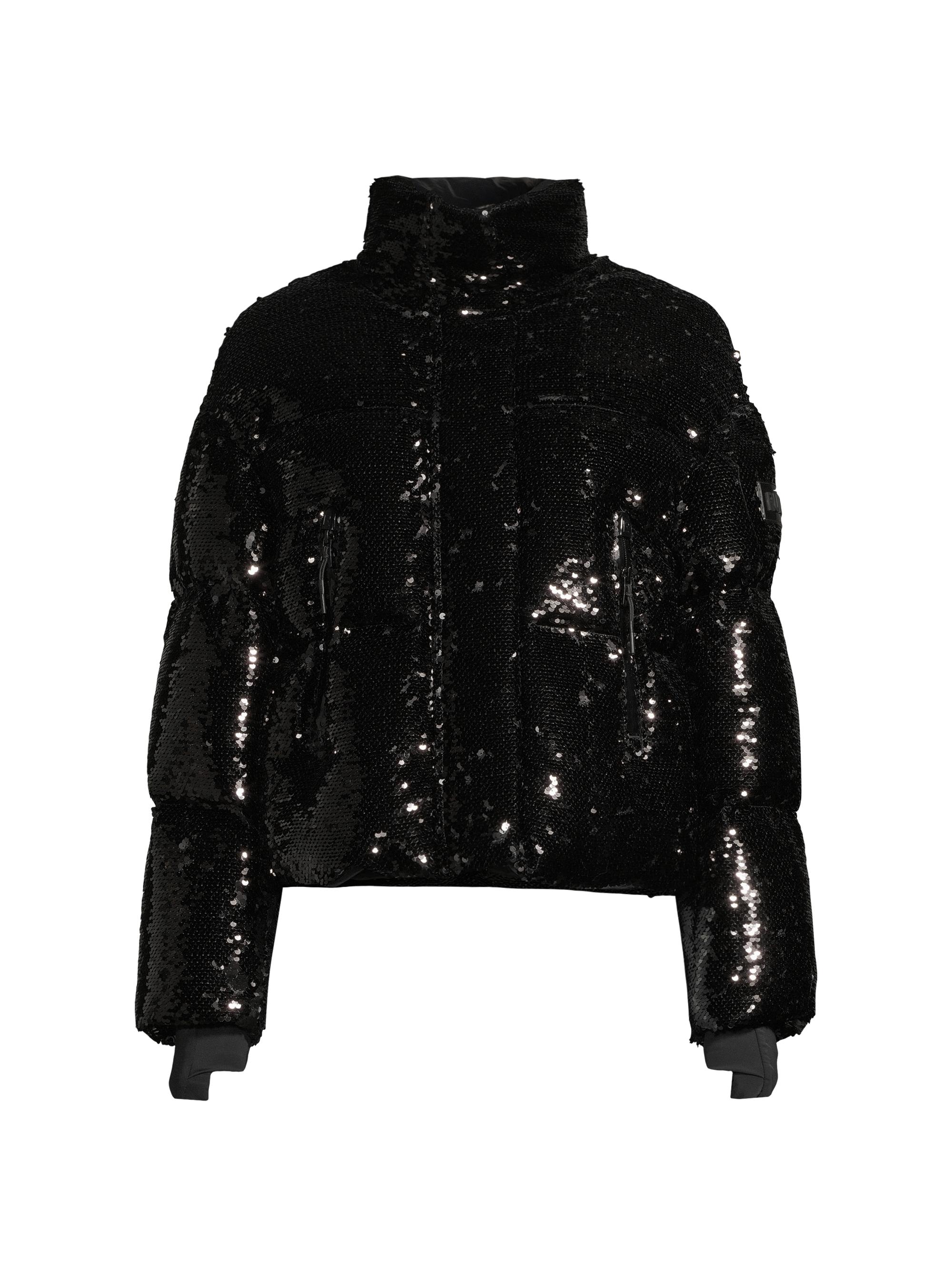 Rudsak Women's Laurence Sequined Down Puffer Jacket - Black