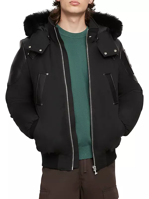 Superdry Workwear Hooded Bomber Jacket, Black