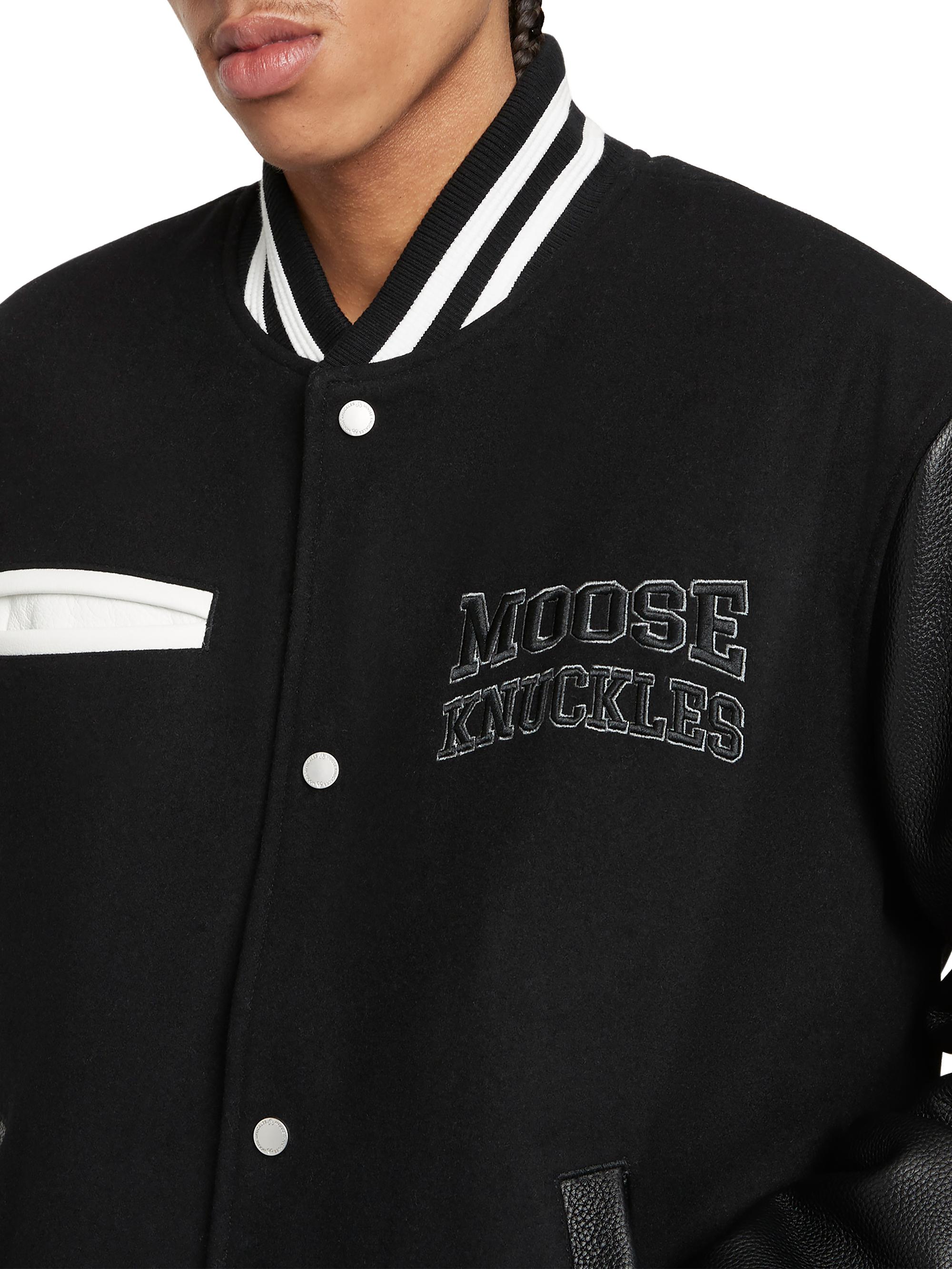 Moose Knuckles Wool Varsity Bomber Jacket | Saks Fifth Avenue