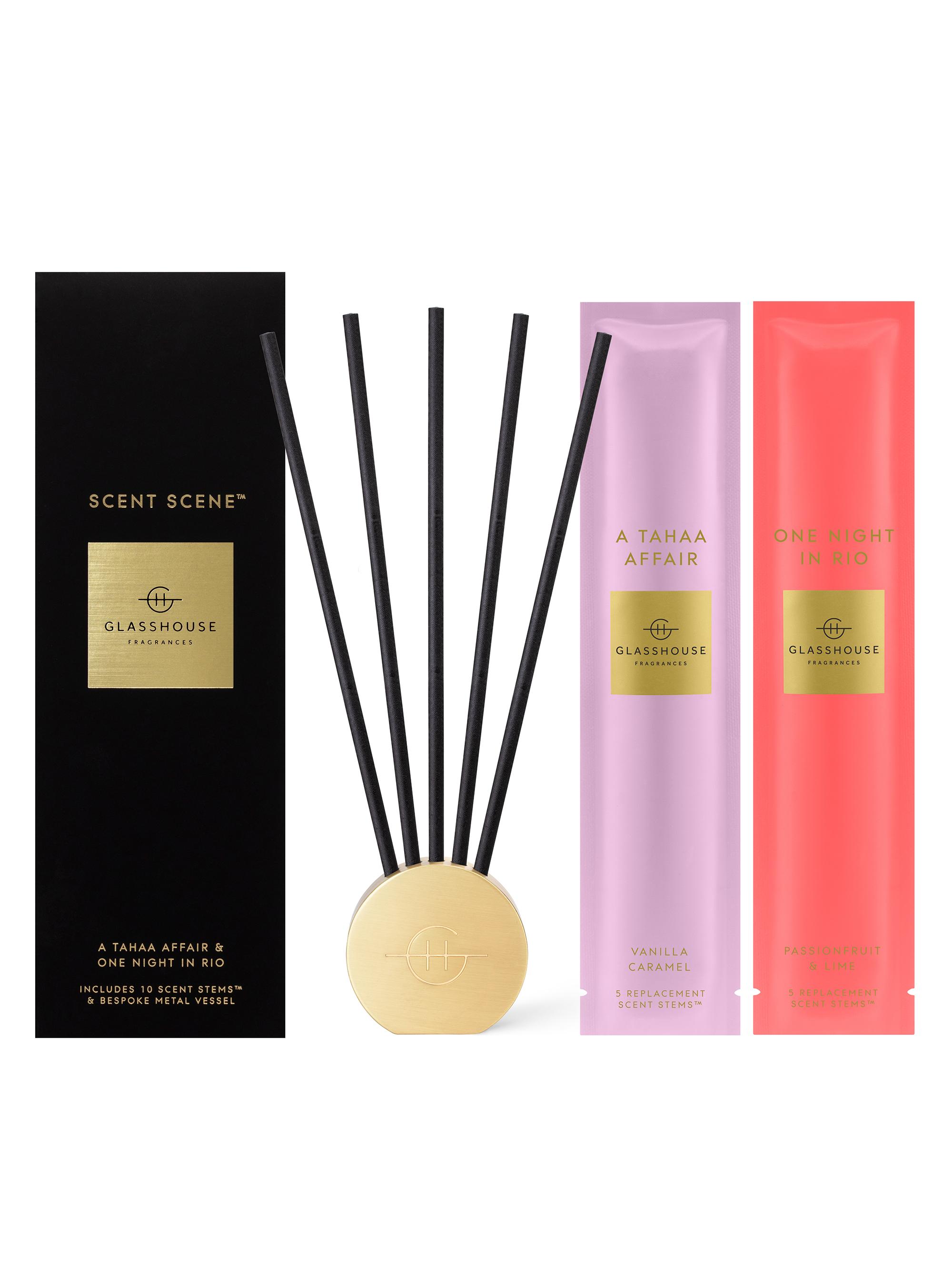 Glasshouse Fragrances A Tahaa Affair & One Night In Rio 2-Piece Scent Stems Set