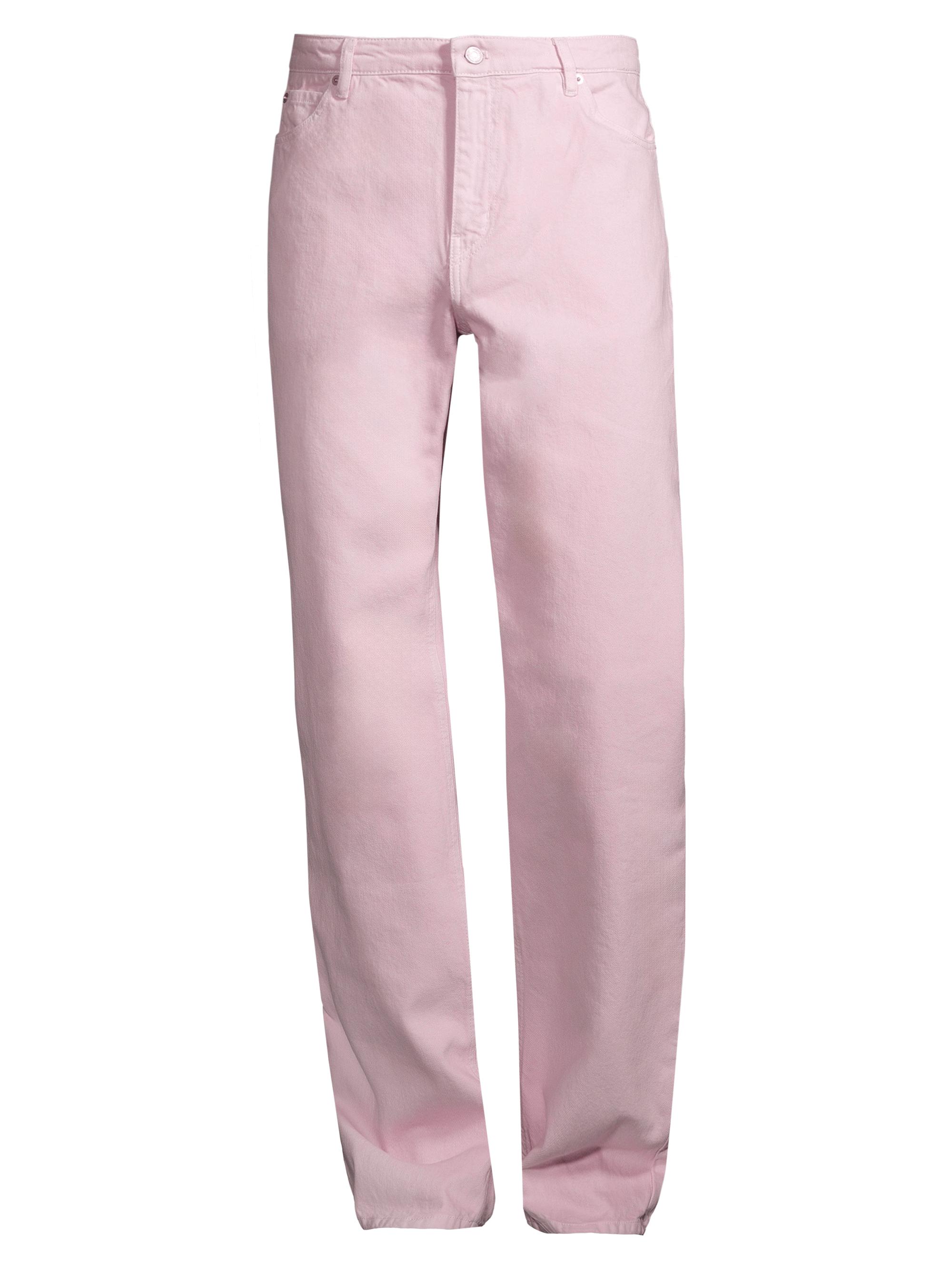 Courrèges Men's Relaxed-Fit Cotton Jeans - Powder Pink