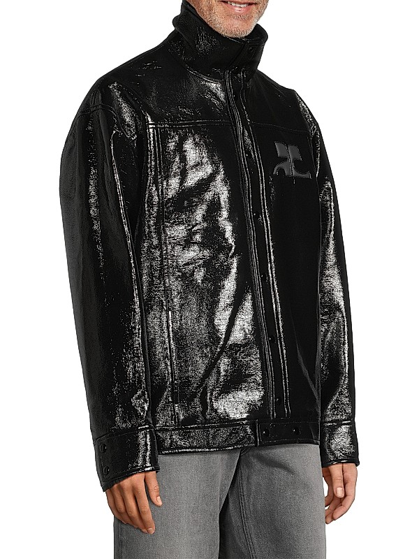 Shop Courreges Iconic Vinyl Oversize Jacket | Saks Fifth Avenue Shop Courreges Iconic Vinyl Oversize Jacket | Saks Fifth Avenue