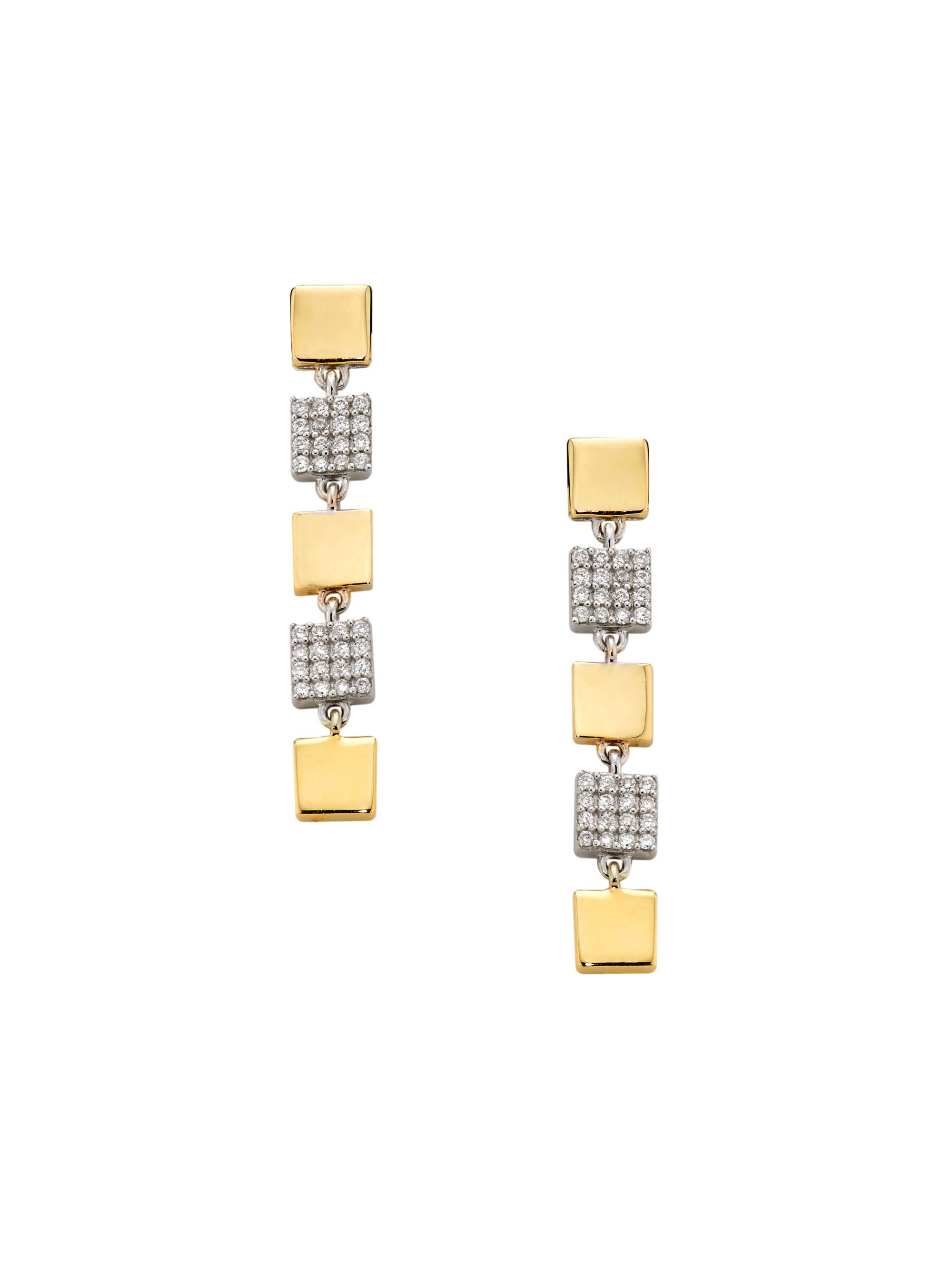 Nina Gilin Women's 14K Yellow & White Gold & 0.20 TCW Diamond Drop Earrings - Yellow Gold