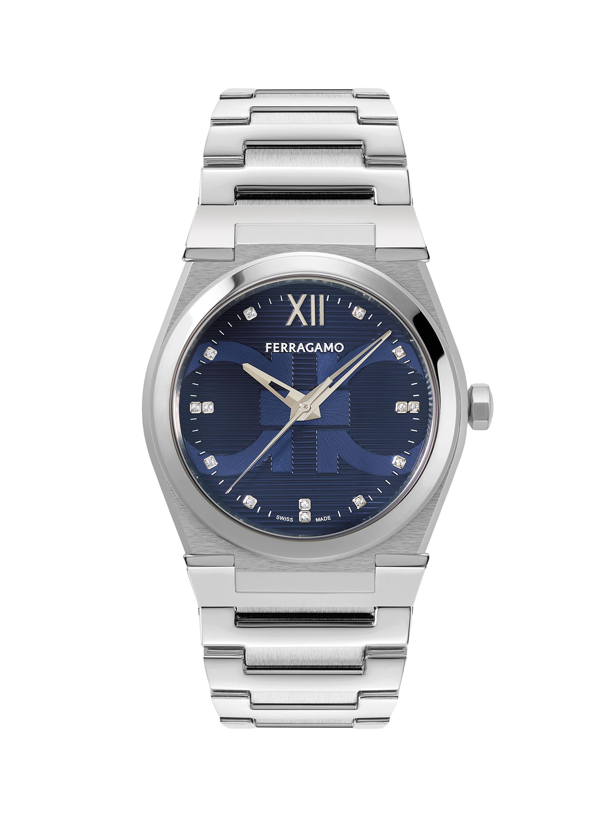 FERRAGAMO Men's Vega Capsule Diamond & Stainless Steel Bracelet Watch/40MM - Stainless Steel