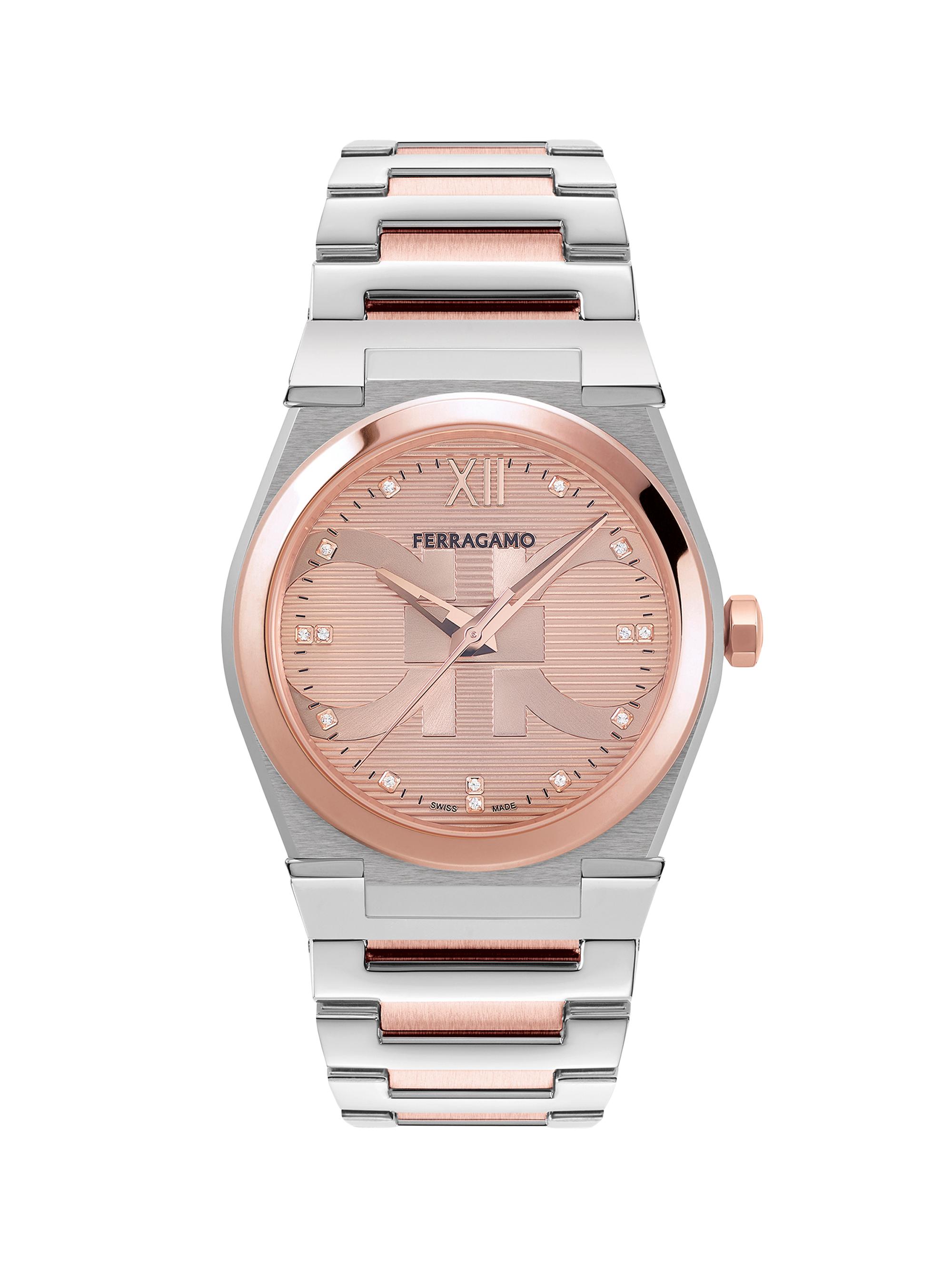 FERRAGAMO Men's Vega Capsule Diamond & Stainless Steel Bracelet Watch/40MM - Two Tone Rose Gold
