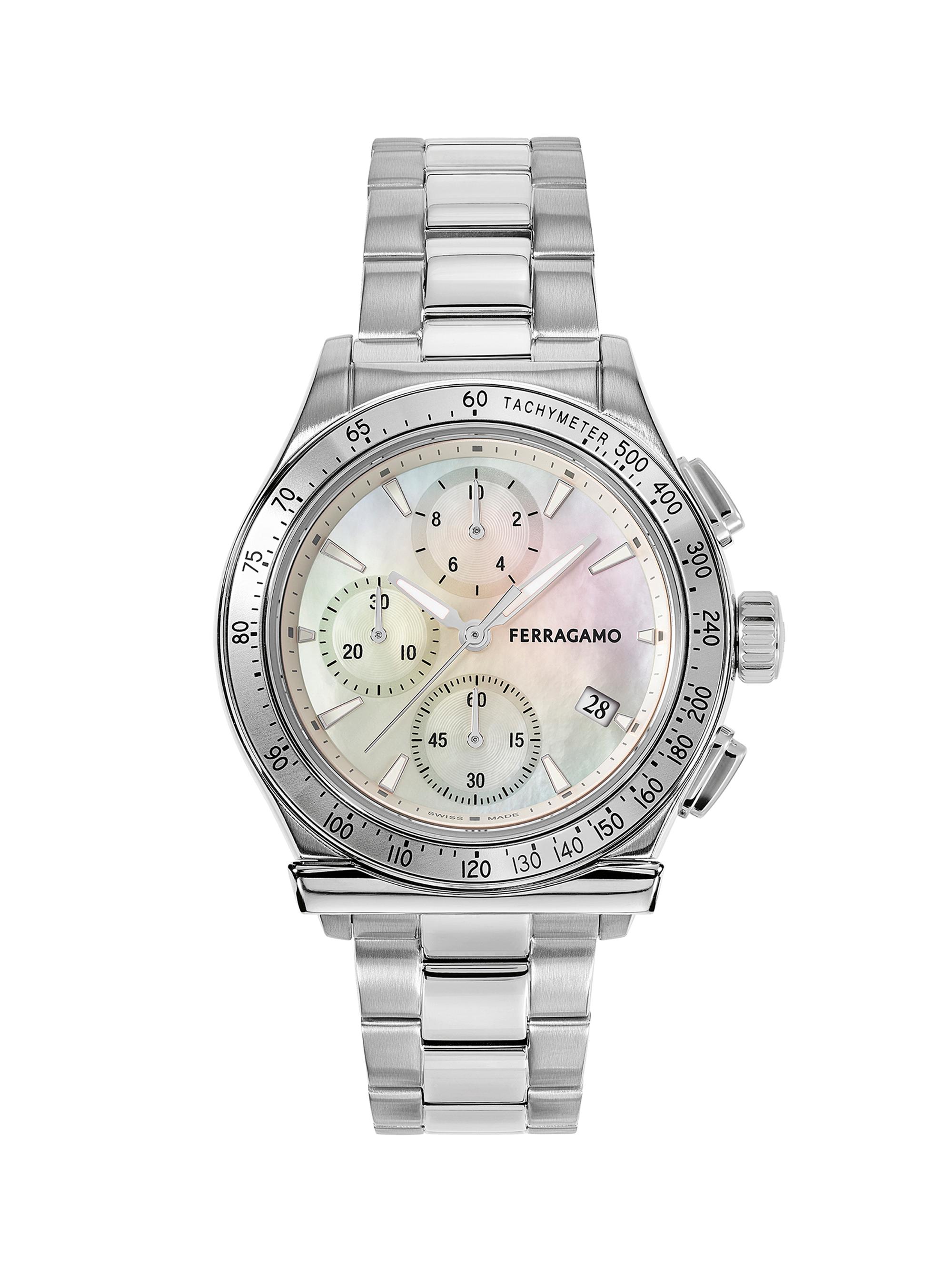 FERRAGAMO Men's  1927 Chrono Stainless Steel Bracelet Watch/38MM - Stainless Steel