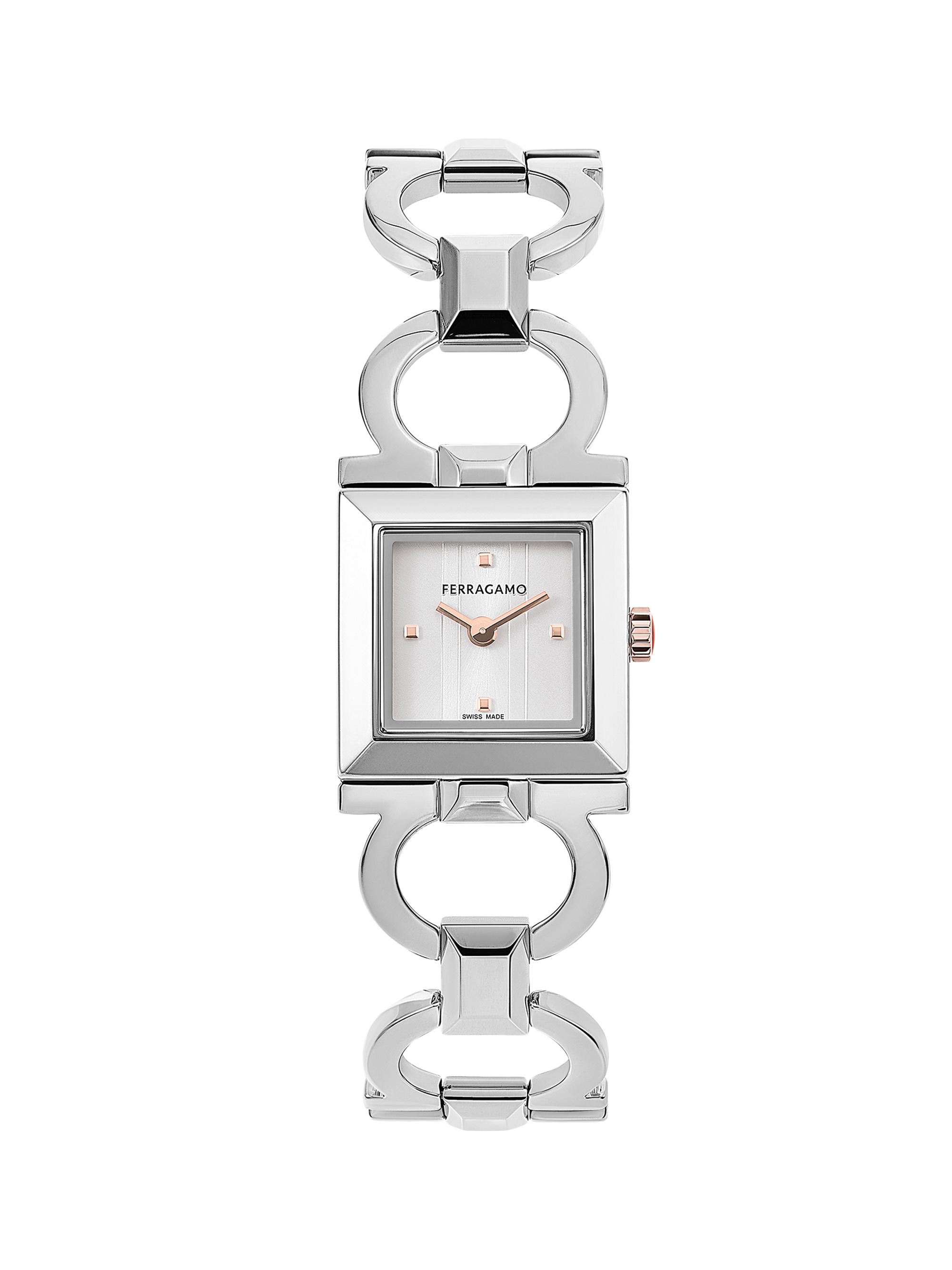 FERRAGAMO Men's Double Gancini Stainless Steel Bracelet Watch/20MM - Stainless Steel