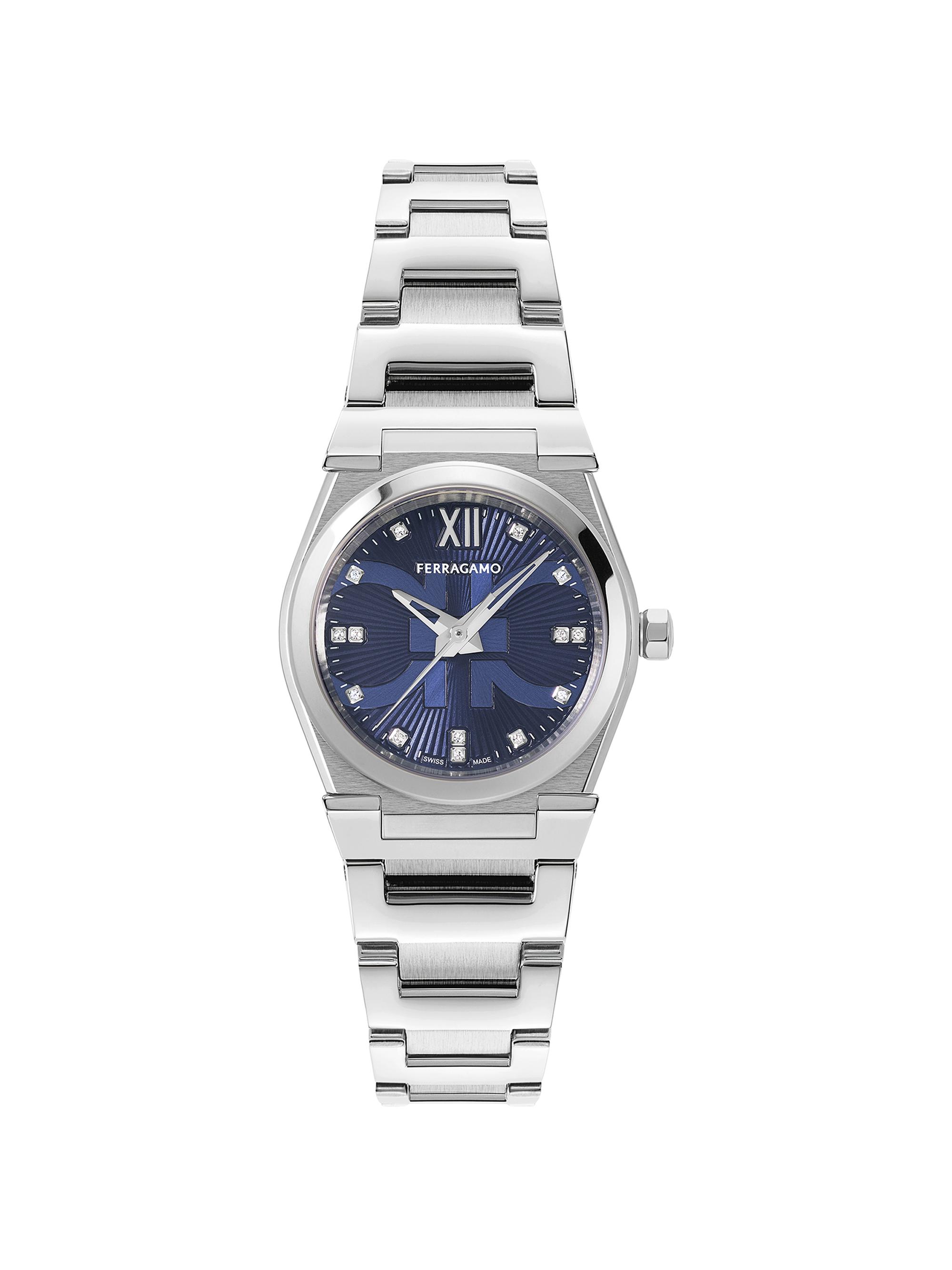 FERRAGAMO Men's Vega Holiday Capsule Stainless Steel & 0.03 TCW Diamond Bracelet Watch/12MM - Stainless Steel