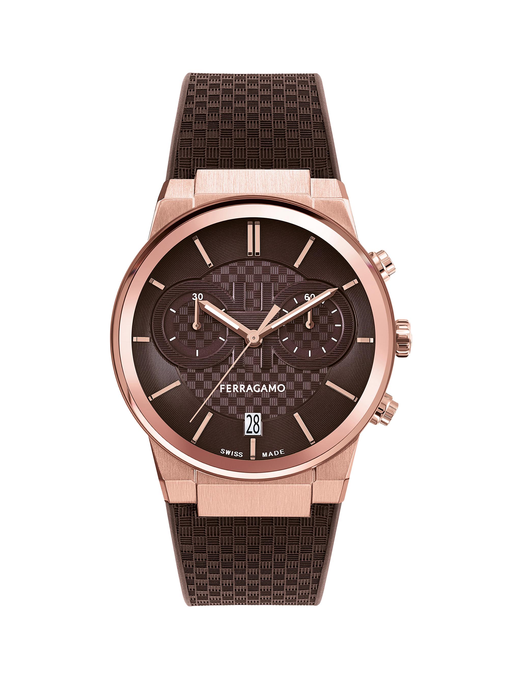 FERRAGAMO Men's Rose-Goldtone Stainless Steel & Silicone Chronograph Watch/41MM - Rose Gold