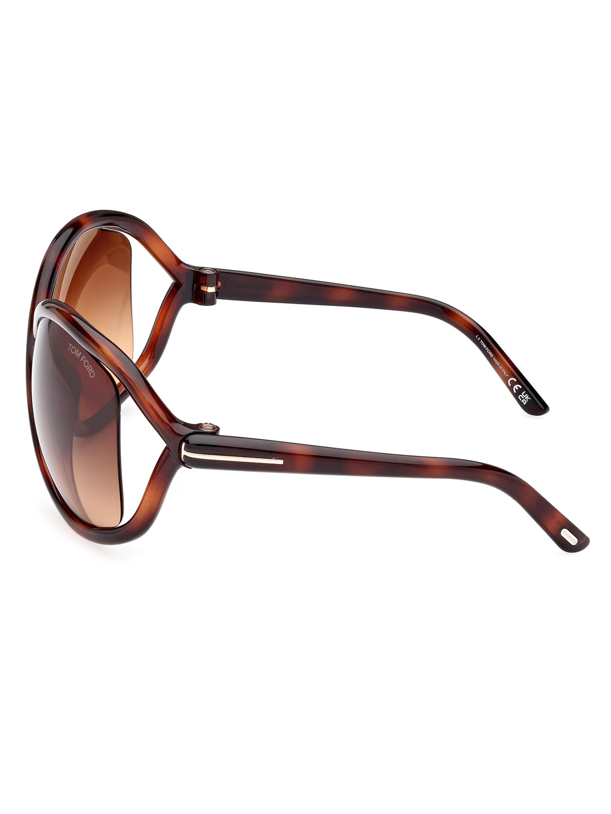 Tom Ford Bettina FT1068 52F Sunglasses Havana Geometric Frame, Brown Lenses Tom Ford FT1068 Bettina Sunglasses | FREE Shipping - SOLD OUT main image 2