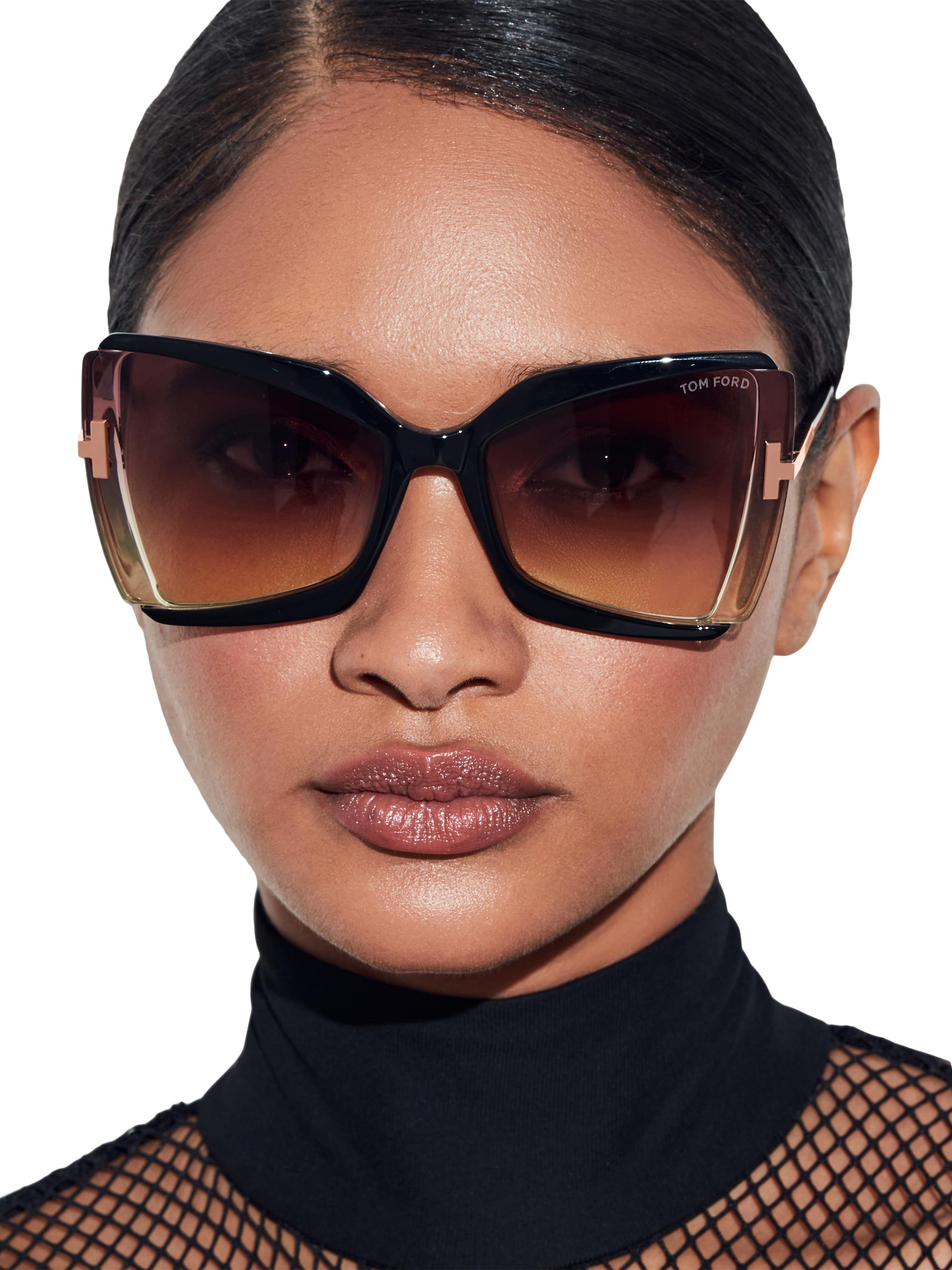 TOM FORD Gia 63MM Butterfly Sunglasses | Saks Fifth Avenue