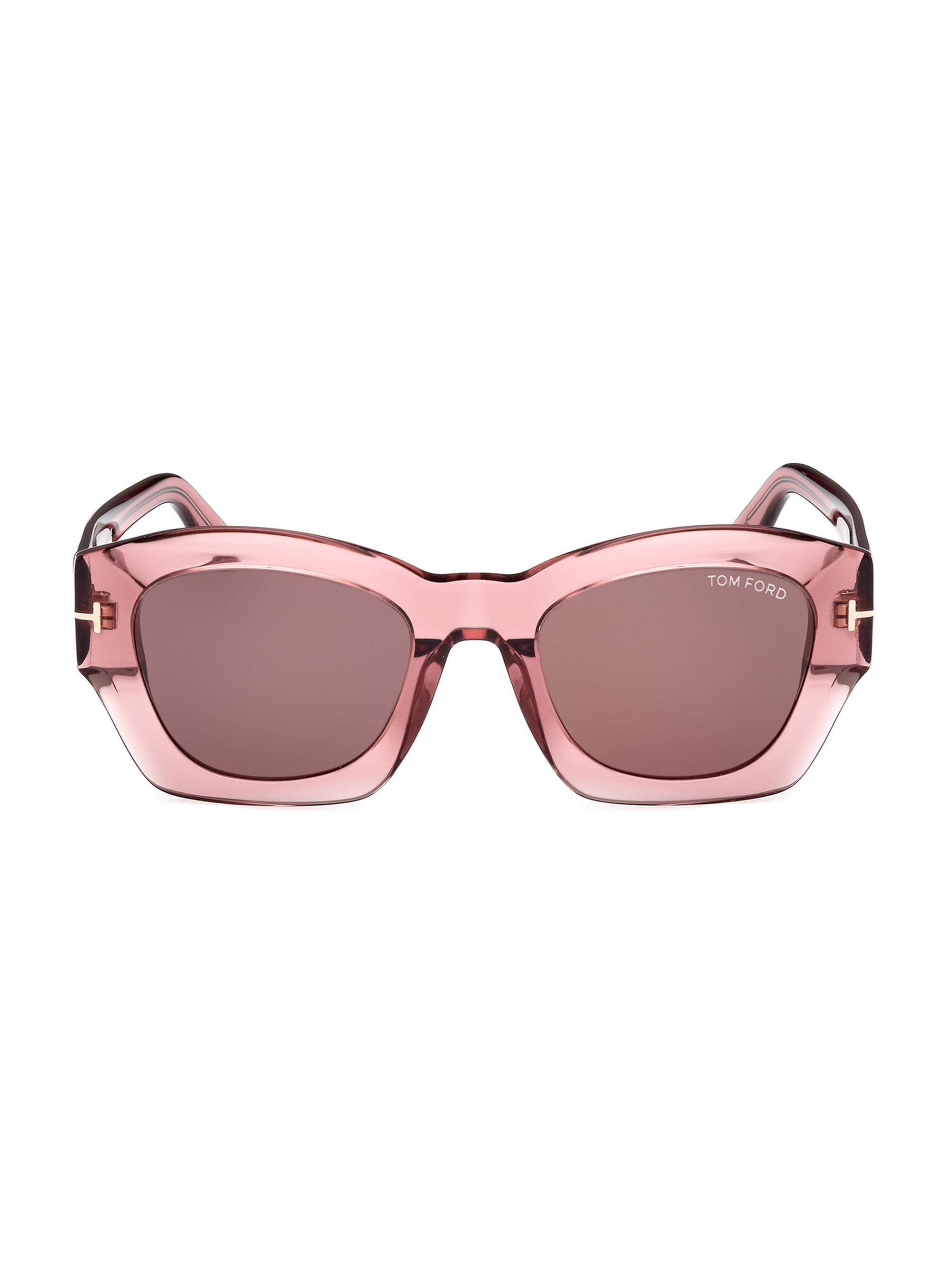 TOM FORD Women's Guilliana 52MM Geometric Sunglasses - Transparent Pink Brown