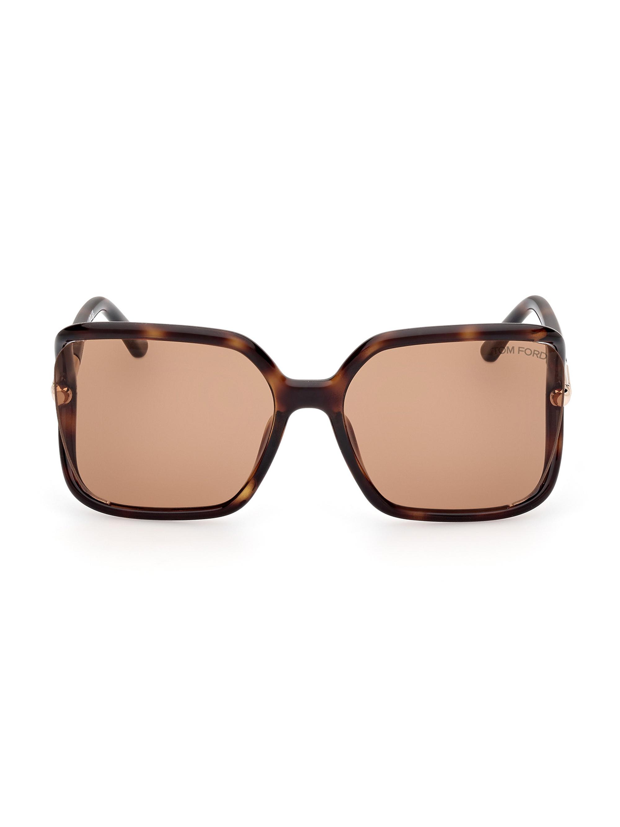 TOM FORD Women's Solange-02 60MM Square Sunglasses - Dark Havana Brown