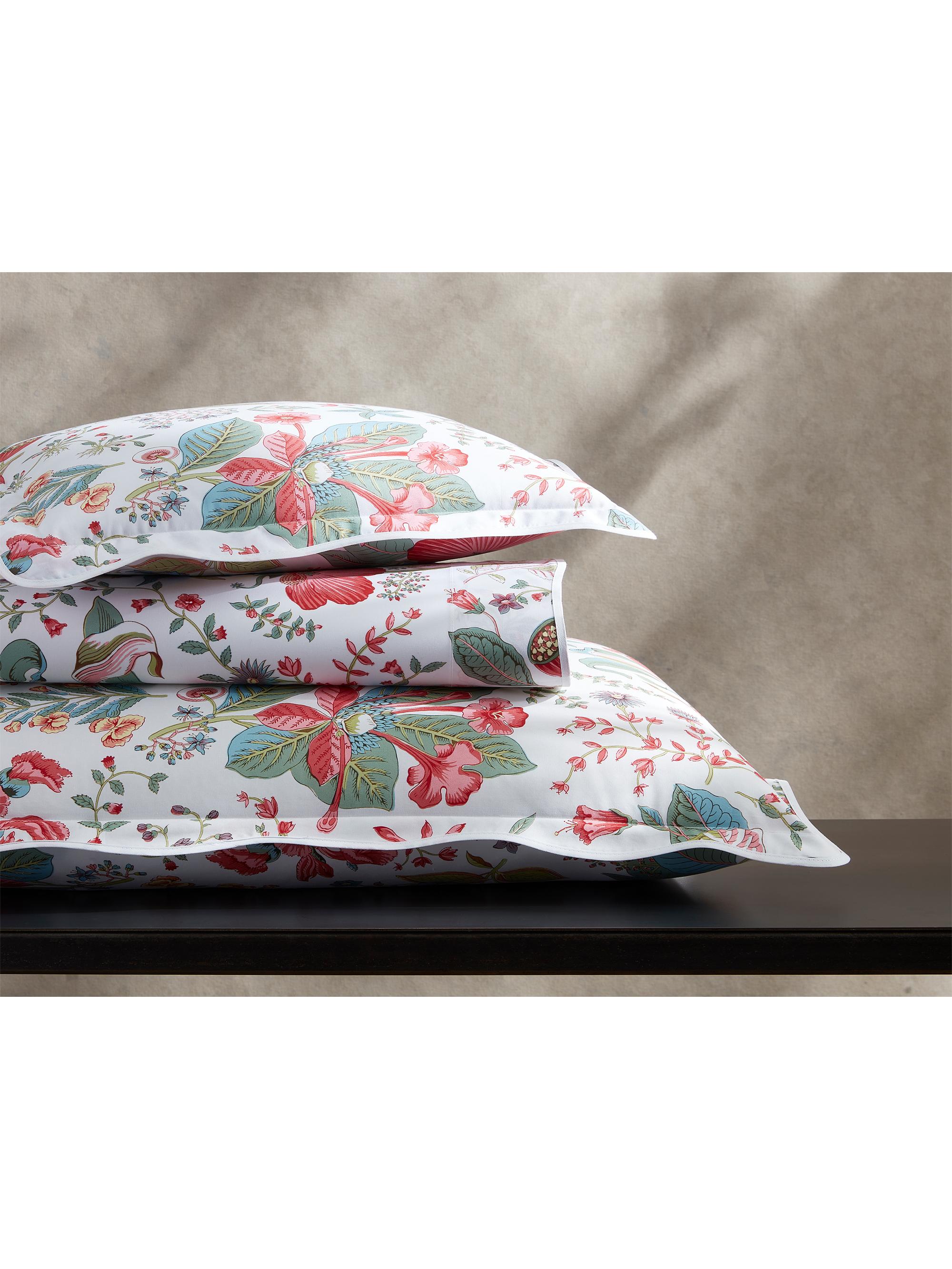 Matouk Pomegranate Percale Sheets & Pillowcase Set Collection - Pink Coral King