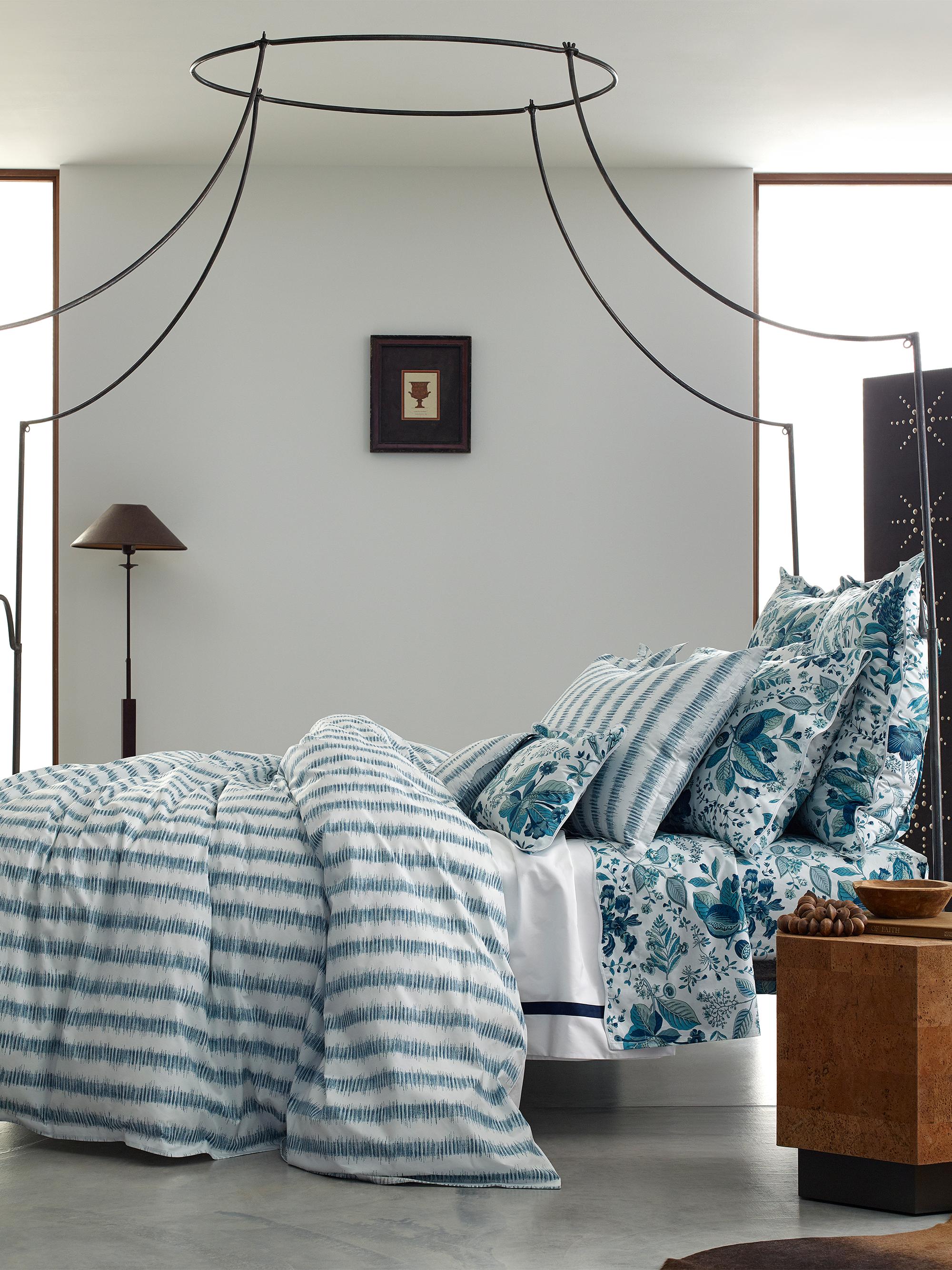Matouk Pomegranate Quilt & Quilted Sham Collection - Prussian Blue King