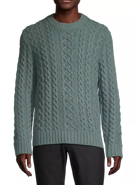 Vince Men's Aran Cable-Knit Sweater